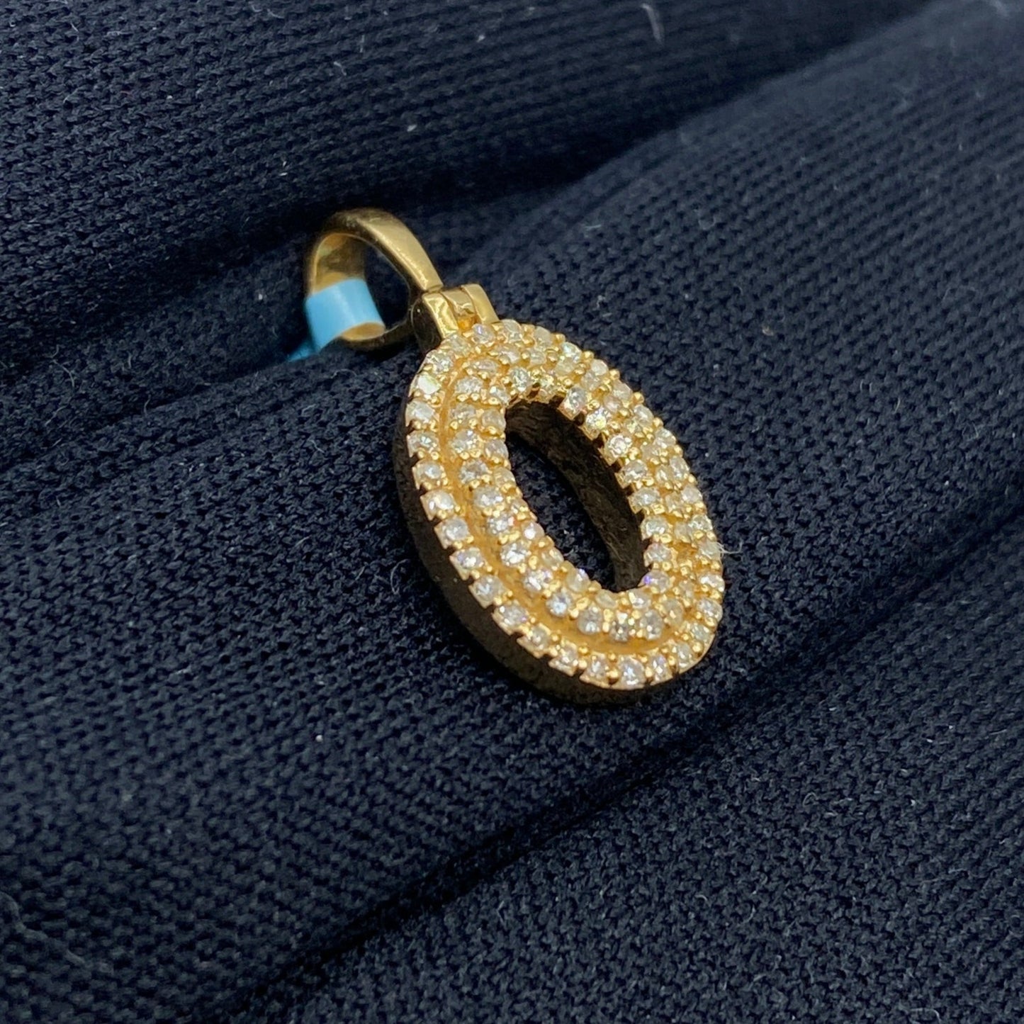 14k Initial O Bubble Pendant