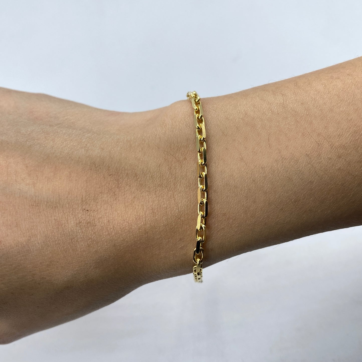 14K 2.8MM Rolo Paperclip Link Bracelet 8"