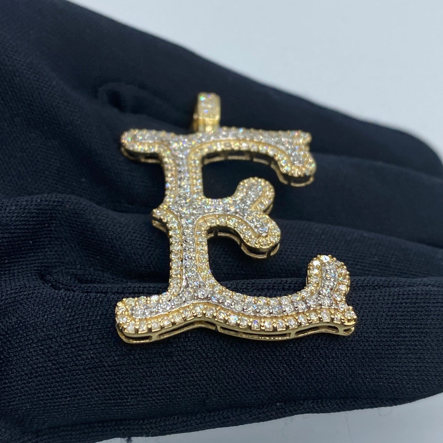 Initial E Old English Pendant