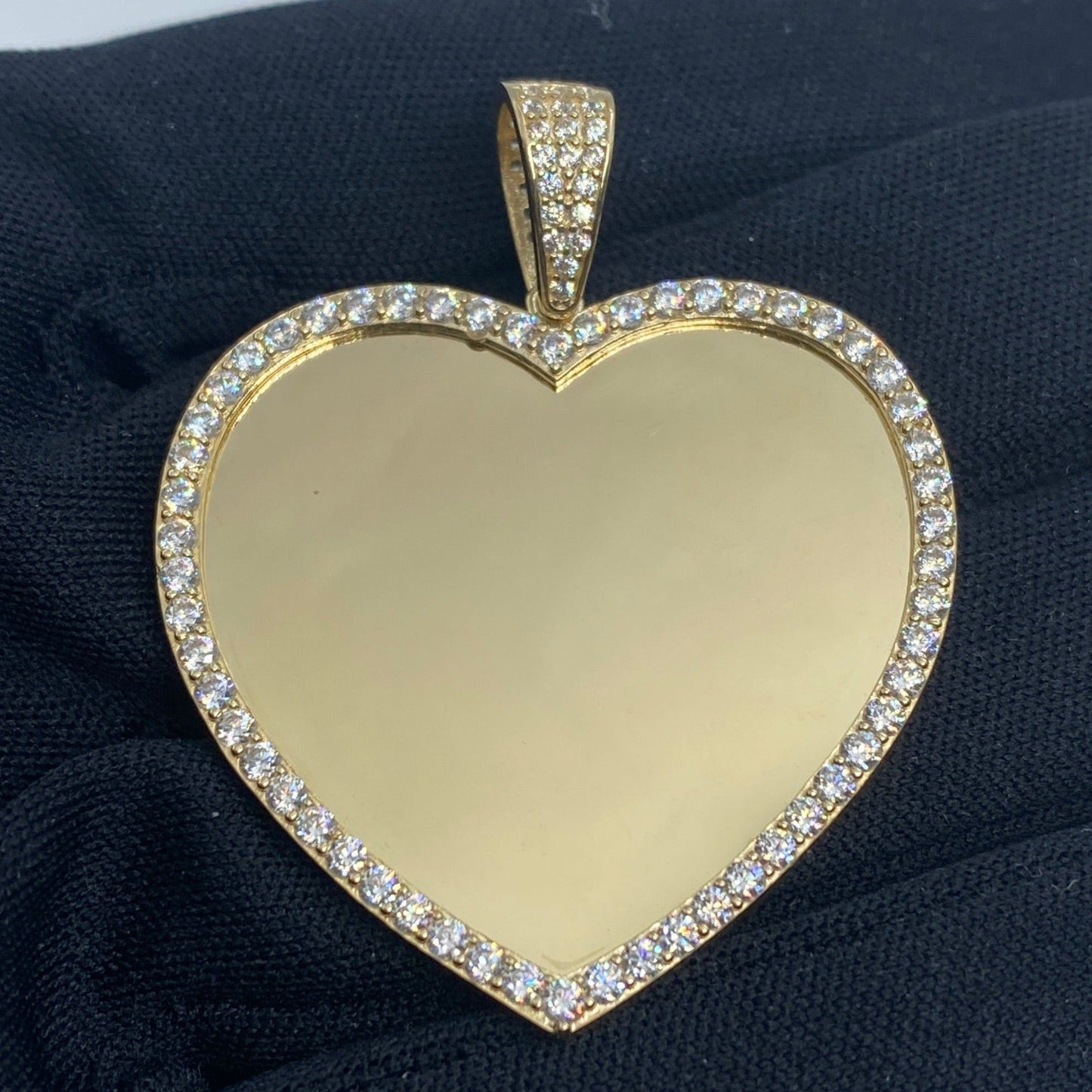 14K Heart Picture Photo Pendant