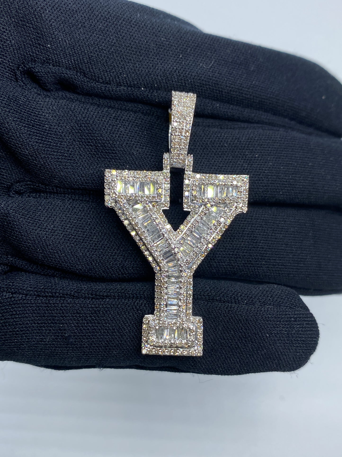 Initial Y Baguette Pendant