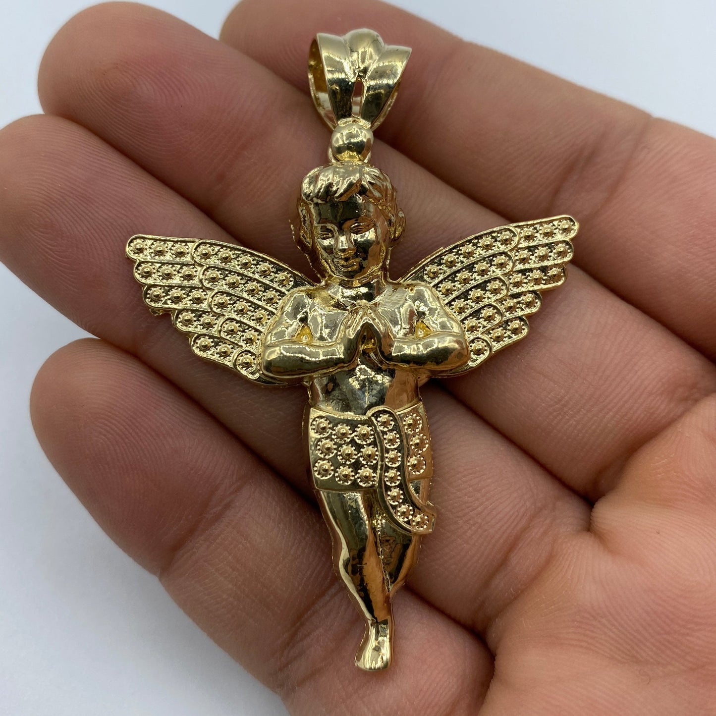 14K Baby Angel Pendant 2.5"