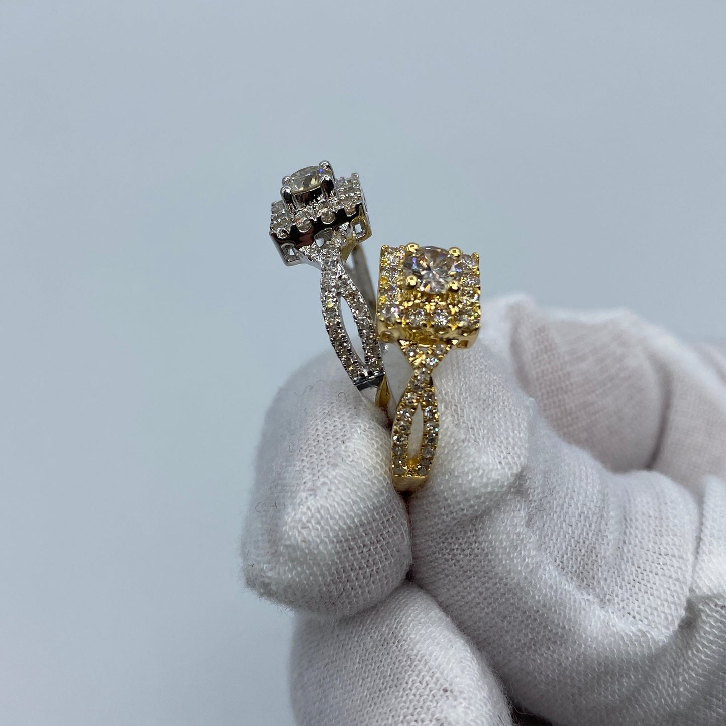 14K Luxe Rectangle Diamond Engagement Ring