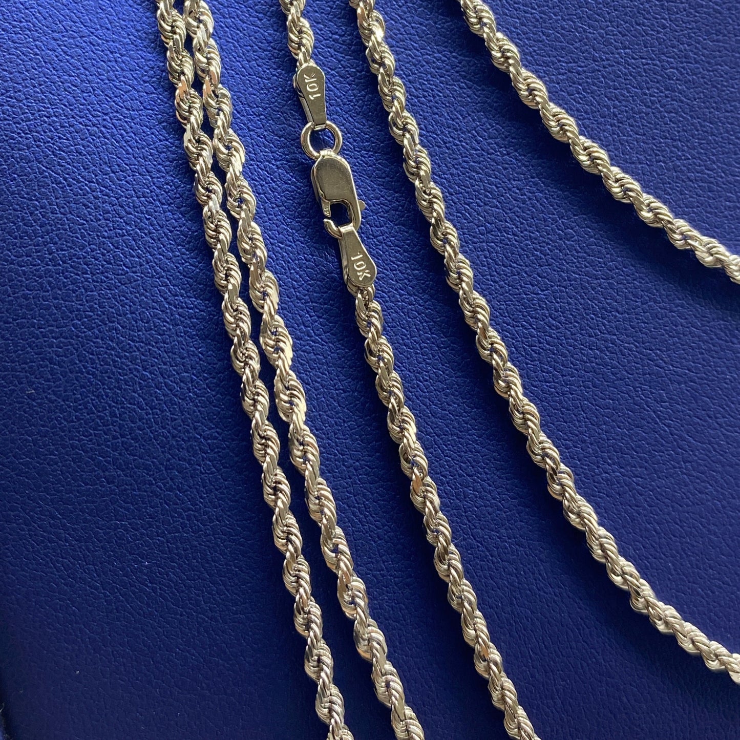 10K 2.8MM Rope Chain in Gold 16-24"