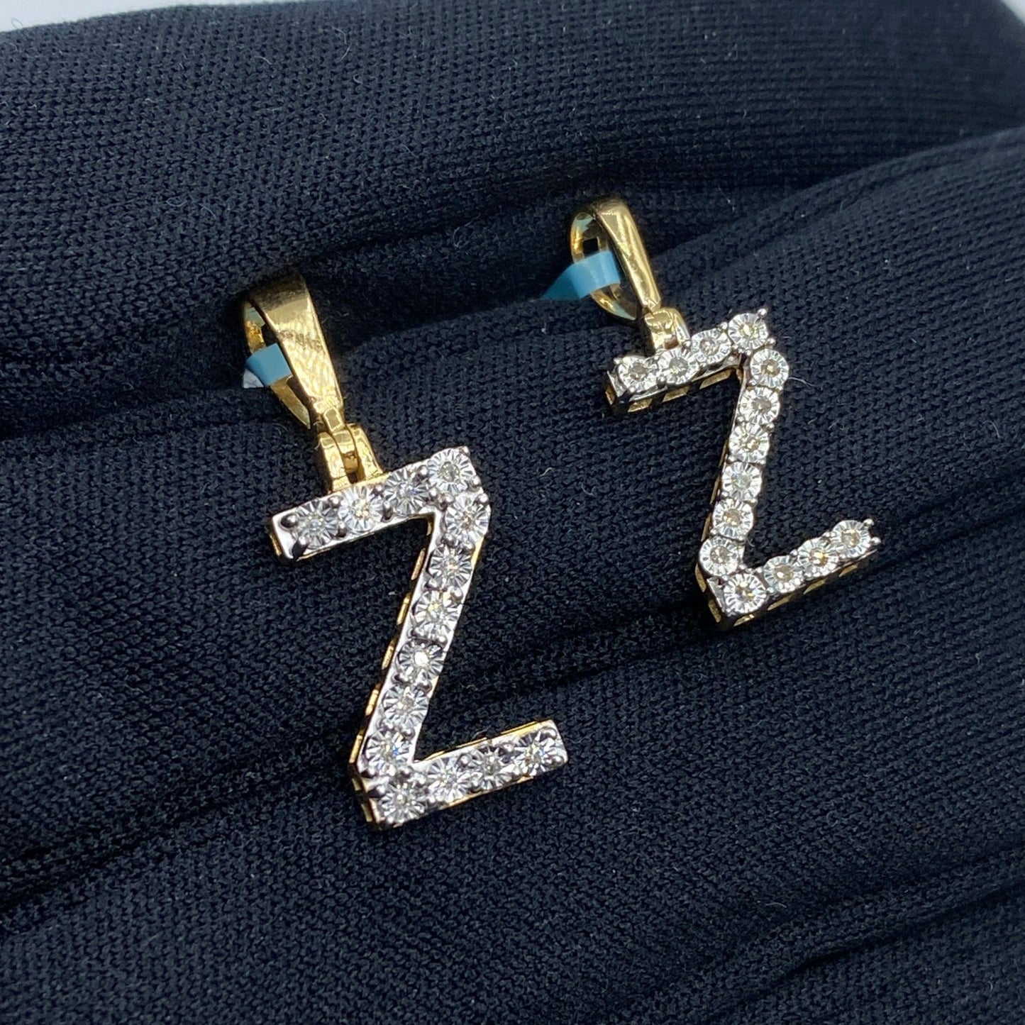 14k Single Stone Initial Z Pendant