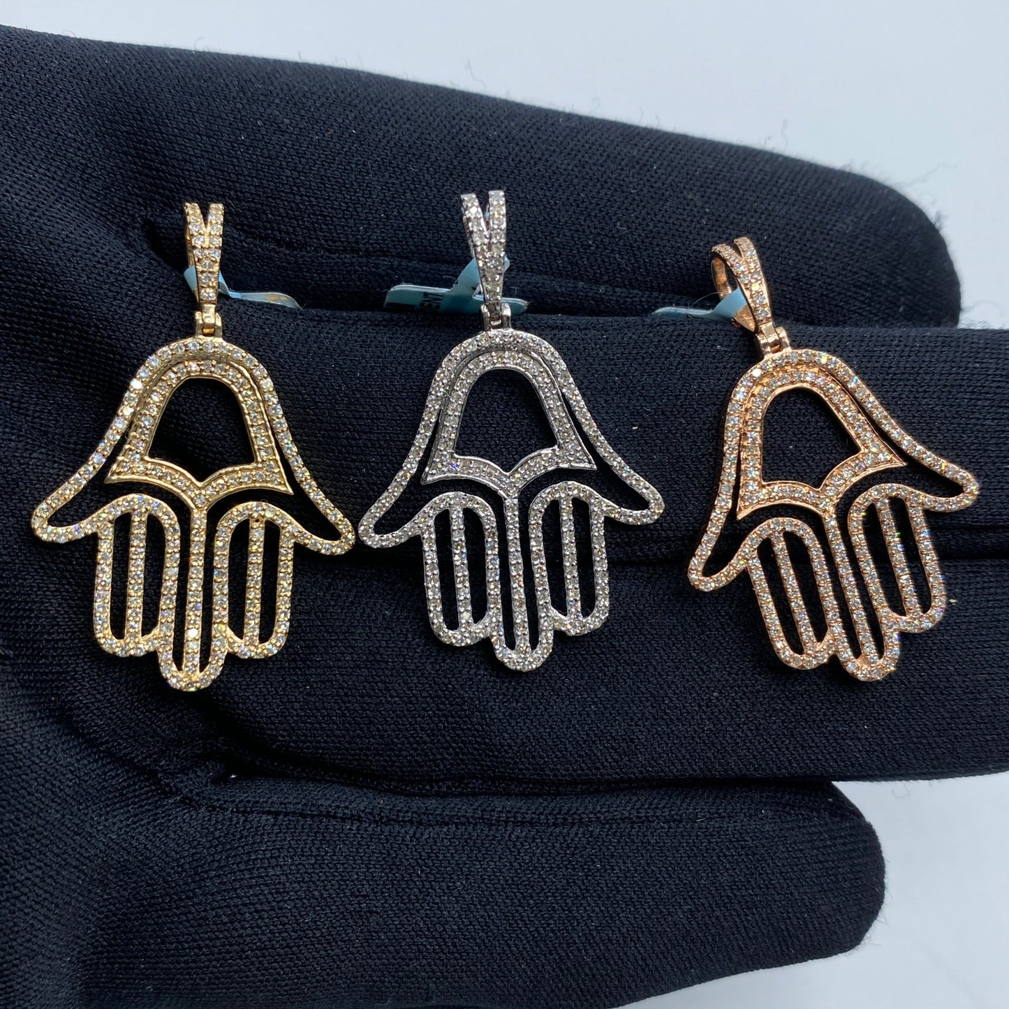 14K Hamsa Diamond Pendant
