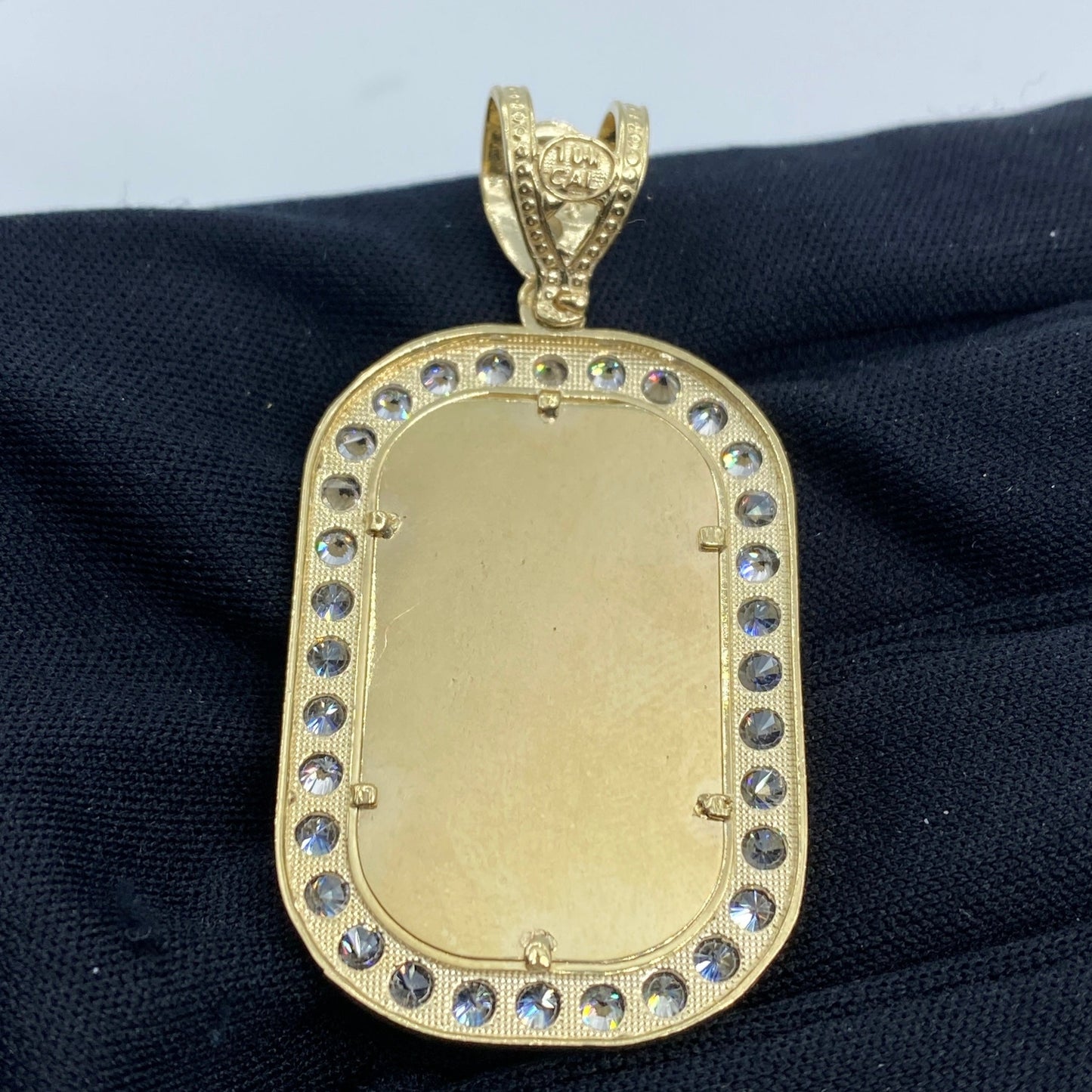 10K Rounded Rectangle Picture Photo Pendant