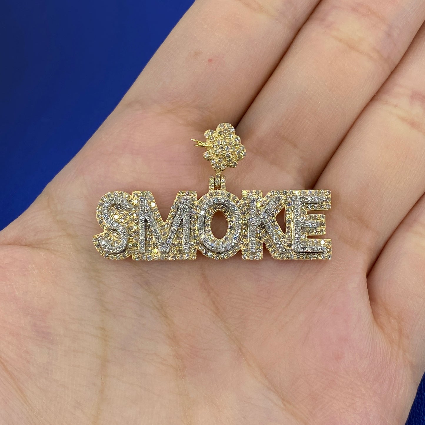 10K Smoke Name Plate Pendant