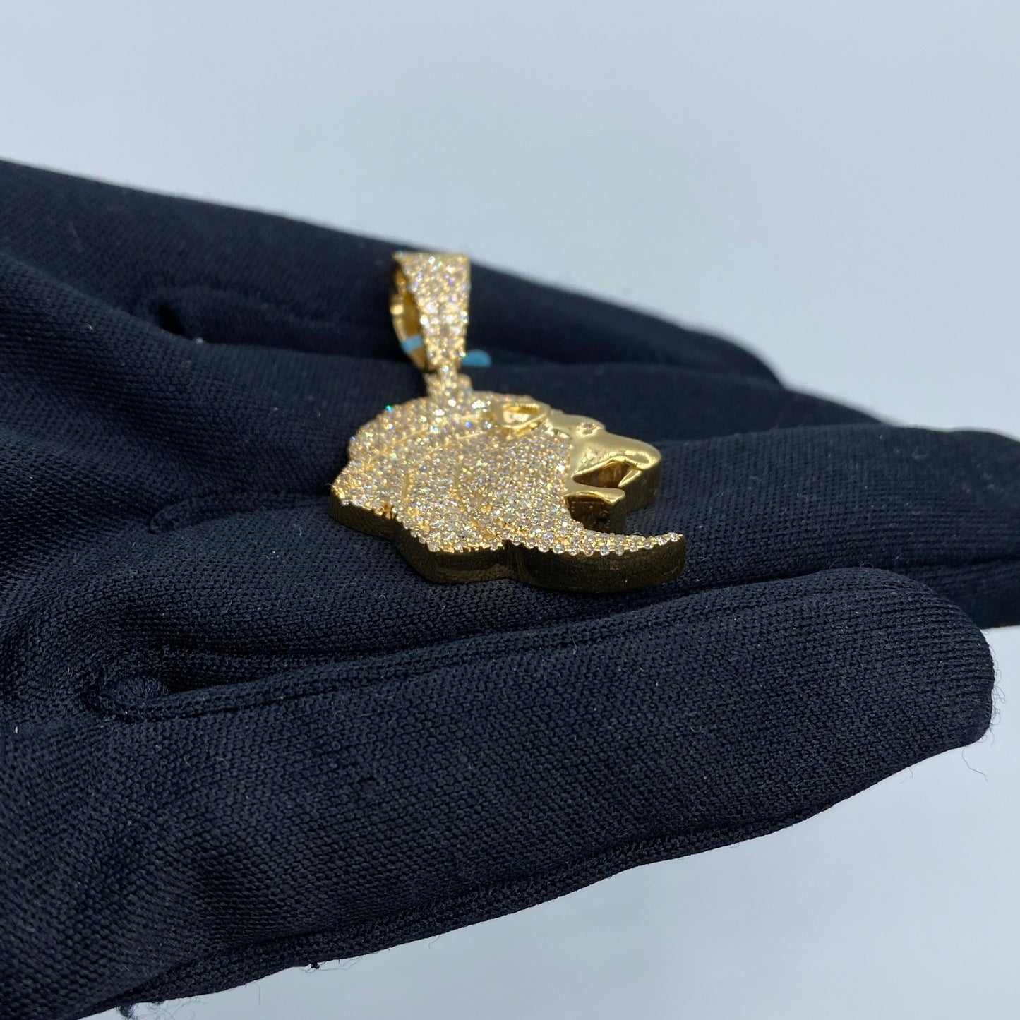 14K Lion Head Diamond Pendant