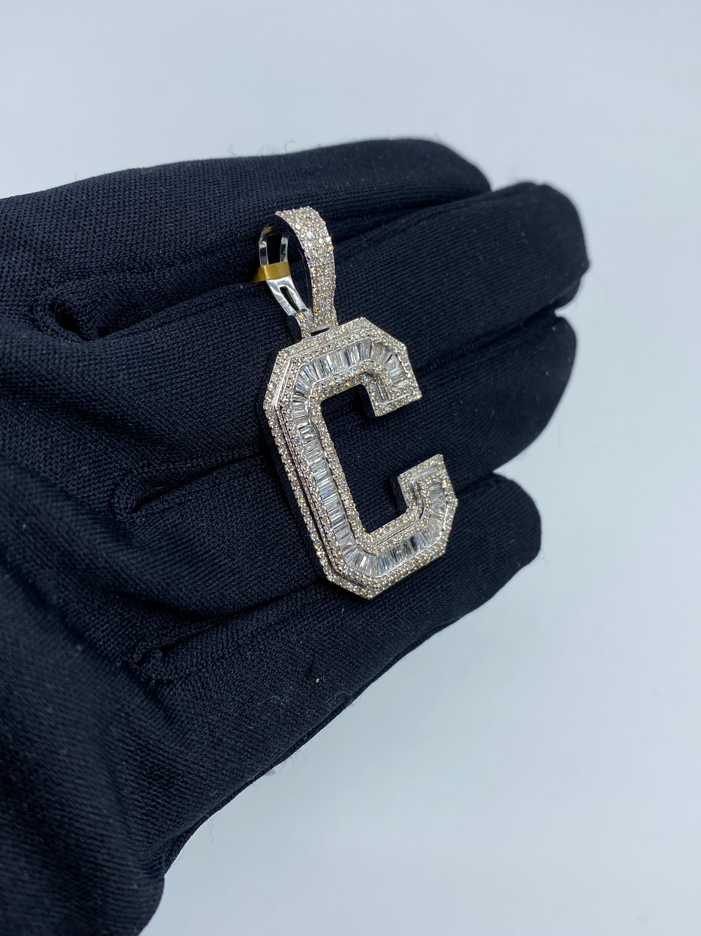 Initial C Baguette Pendant