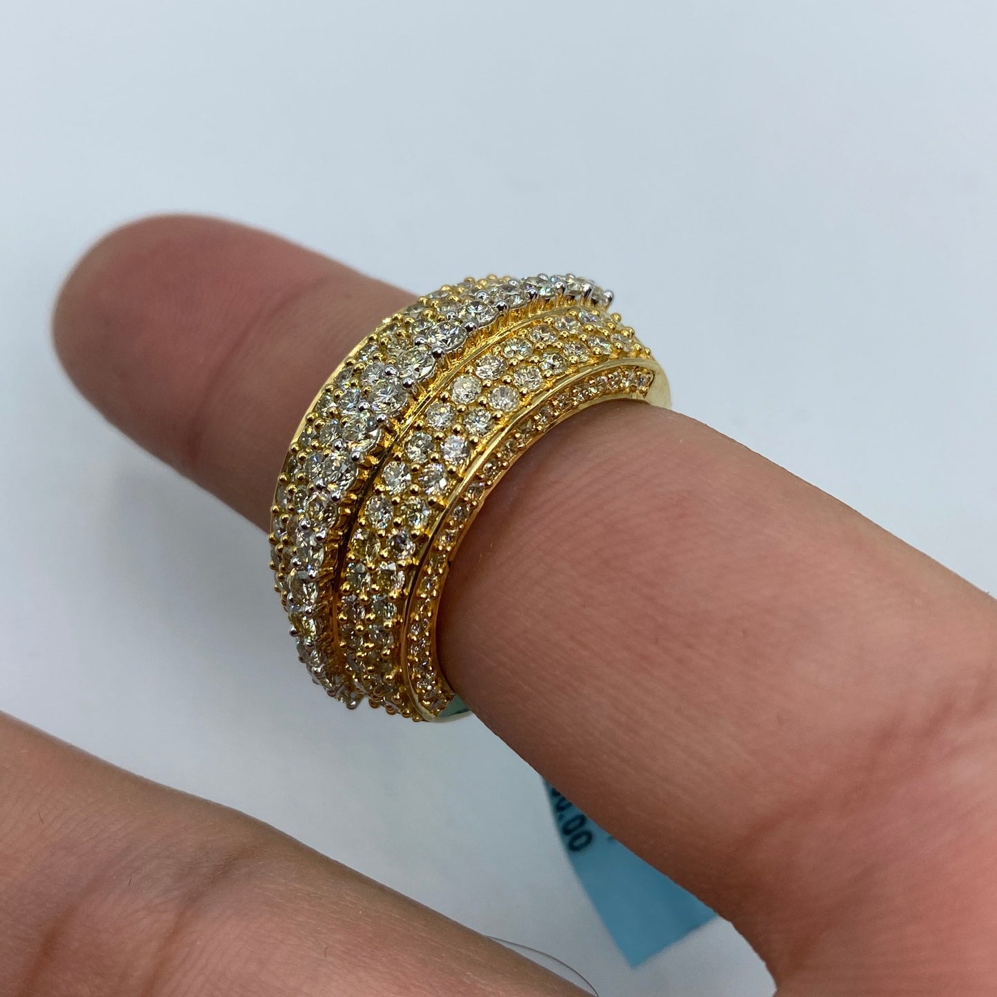14K Thick Men's Diamond Ring