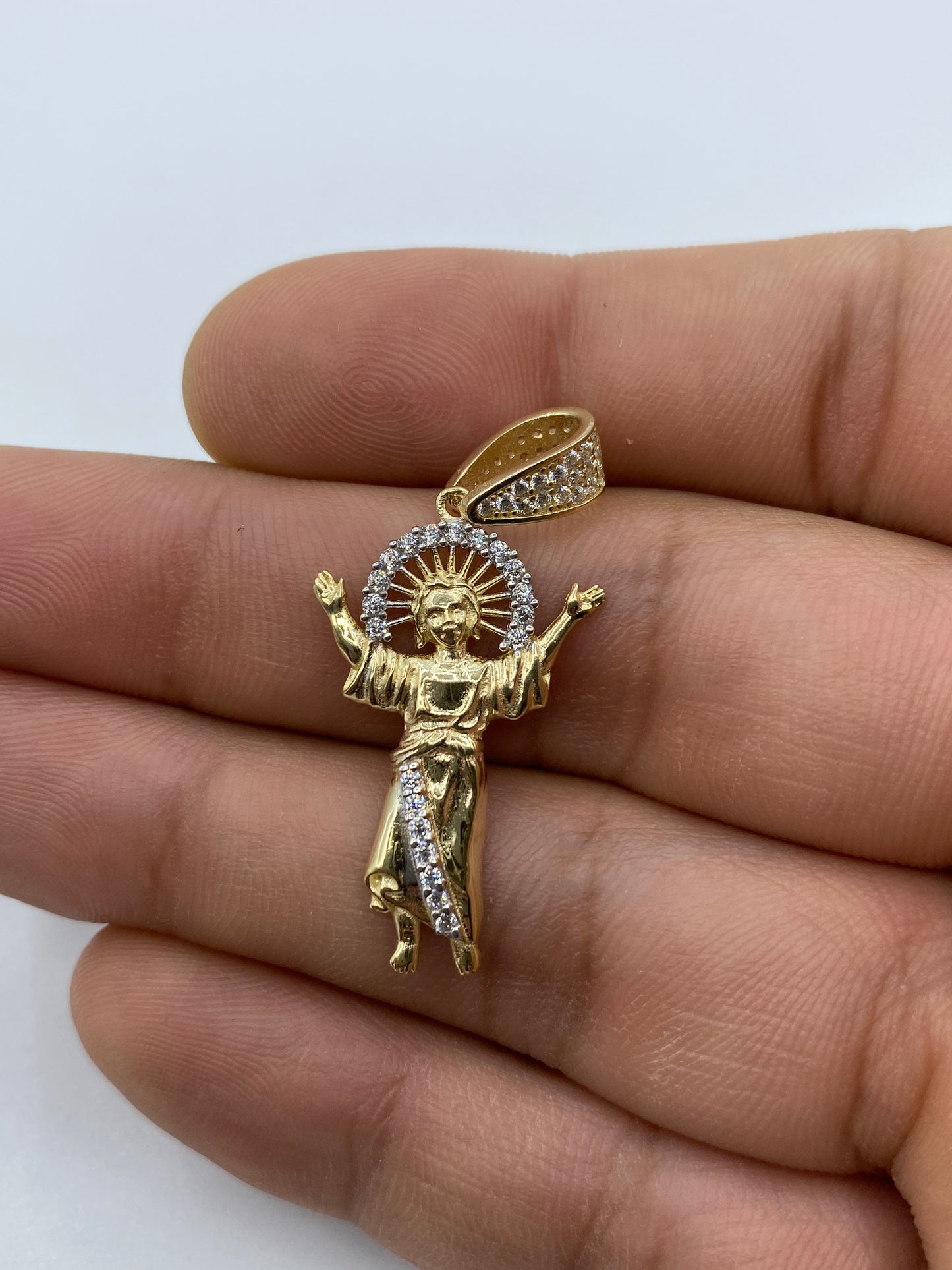 14K Baby Jesus Pendant 1.5"