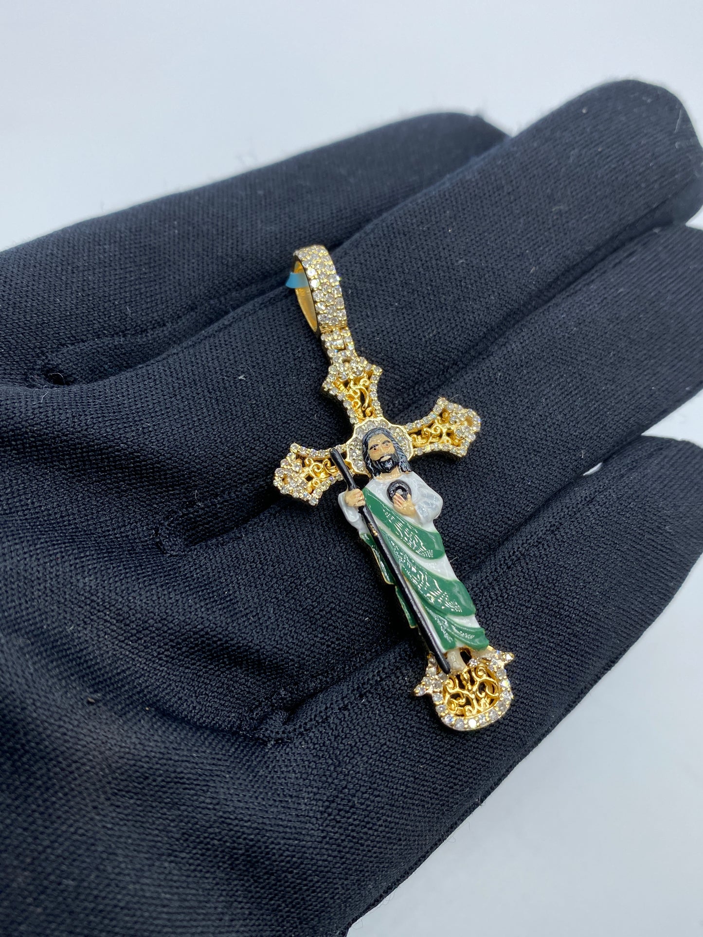 Jesus On Cross Enamel Pendant