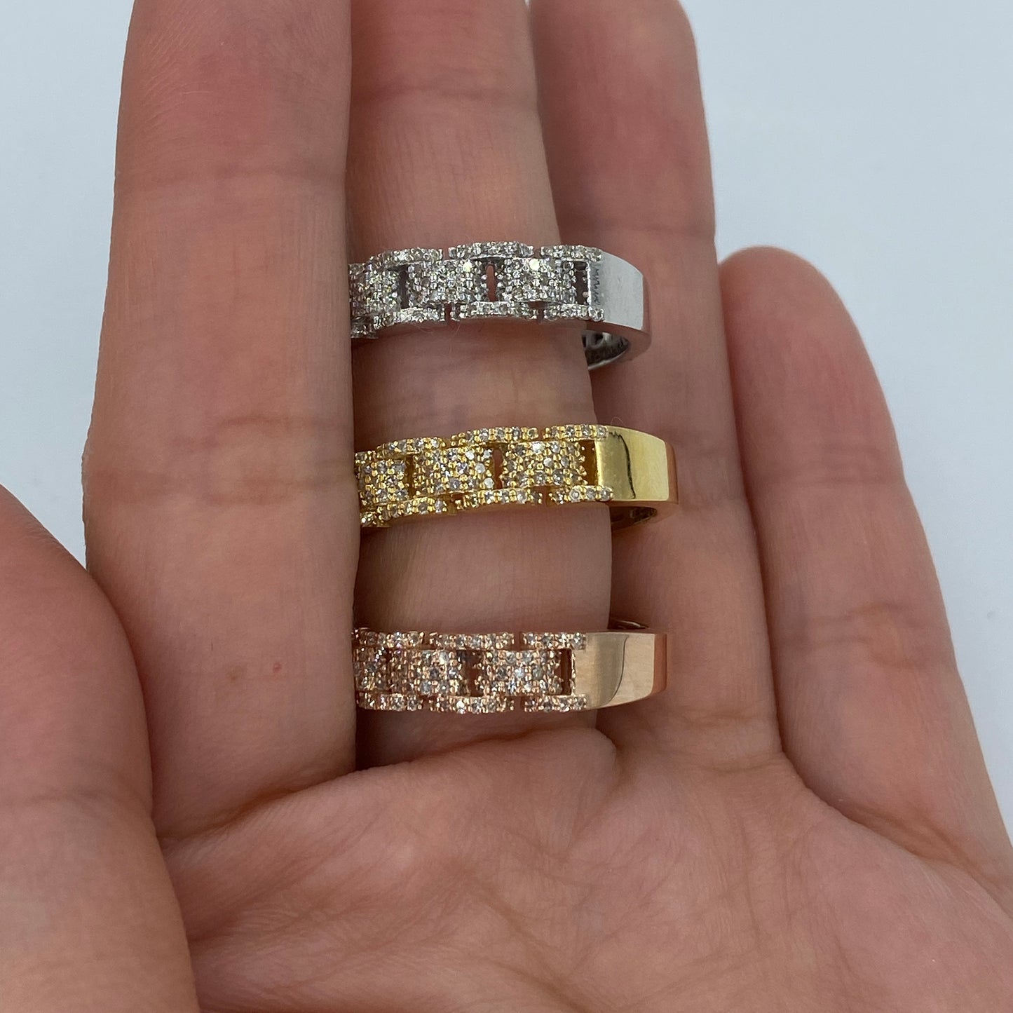 10K/14K Watch Band Diamond Ring