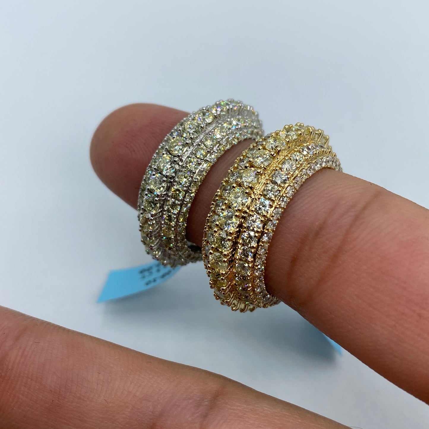 14K California Eternity Diamond Ring 9.4ct