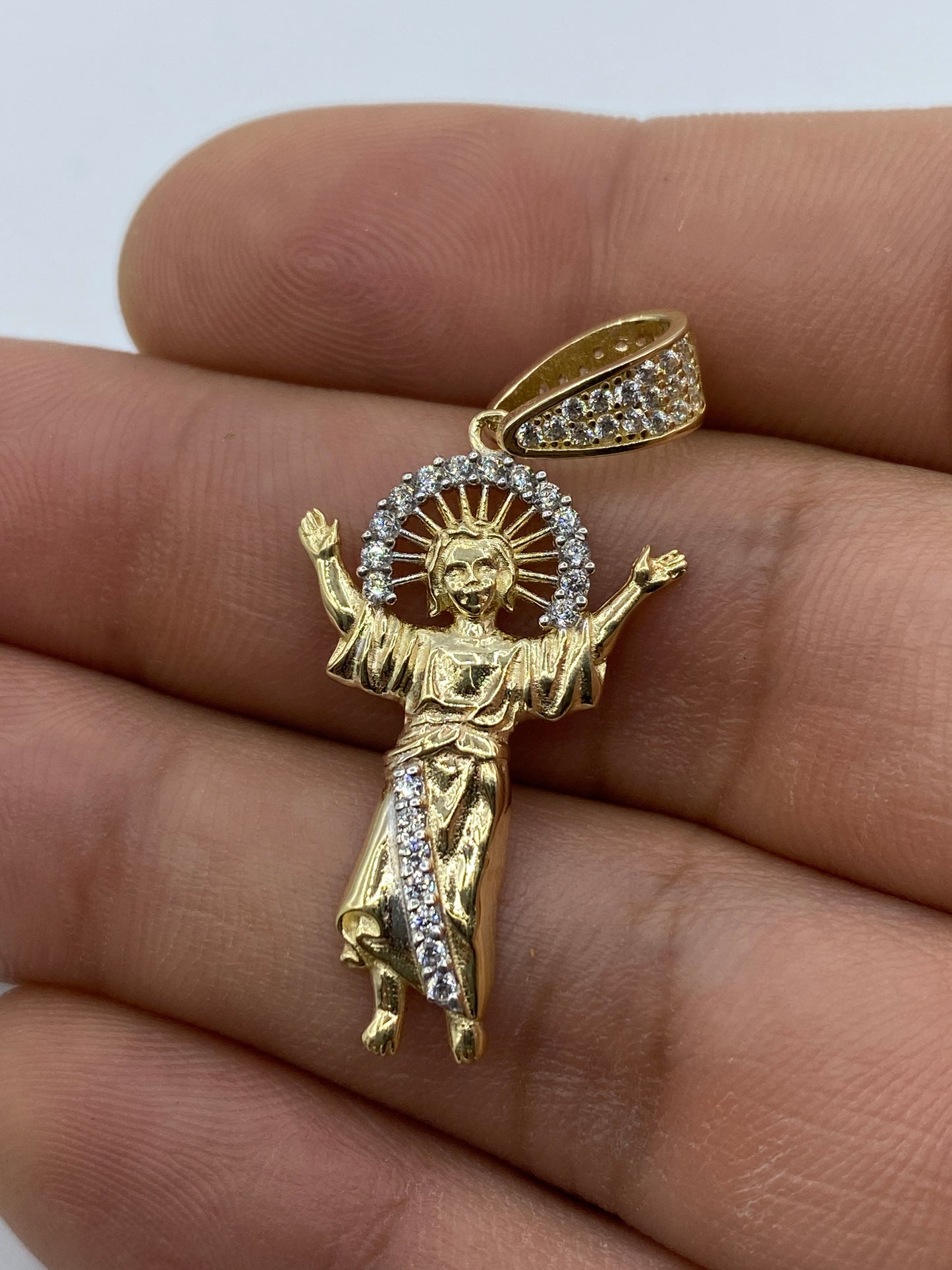 14K Baby Jesus Pendant 1.5"