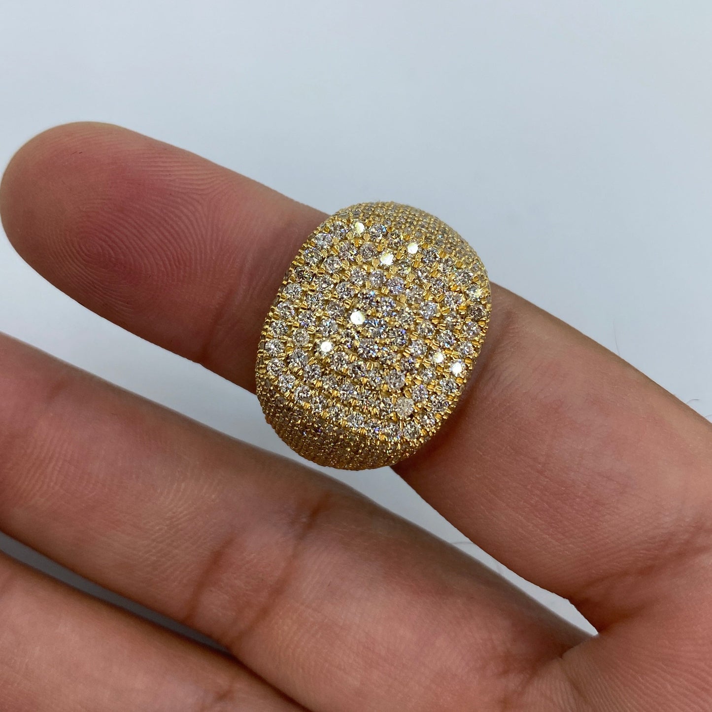 14K Rounded Square Diamond Ring