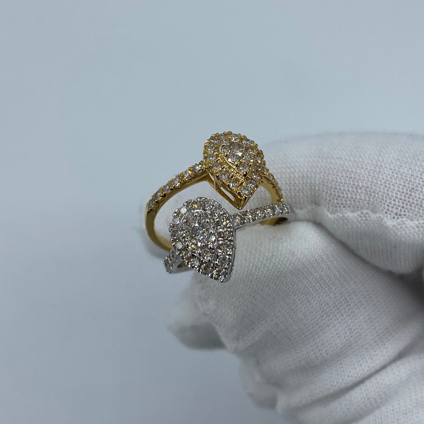 14K Small Pear Shape Diamond Engagement Ring