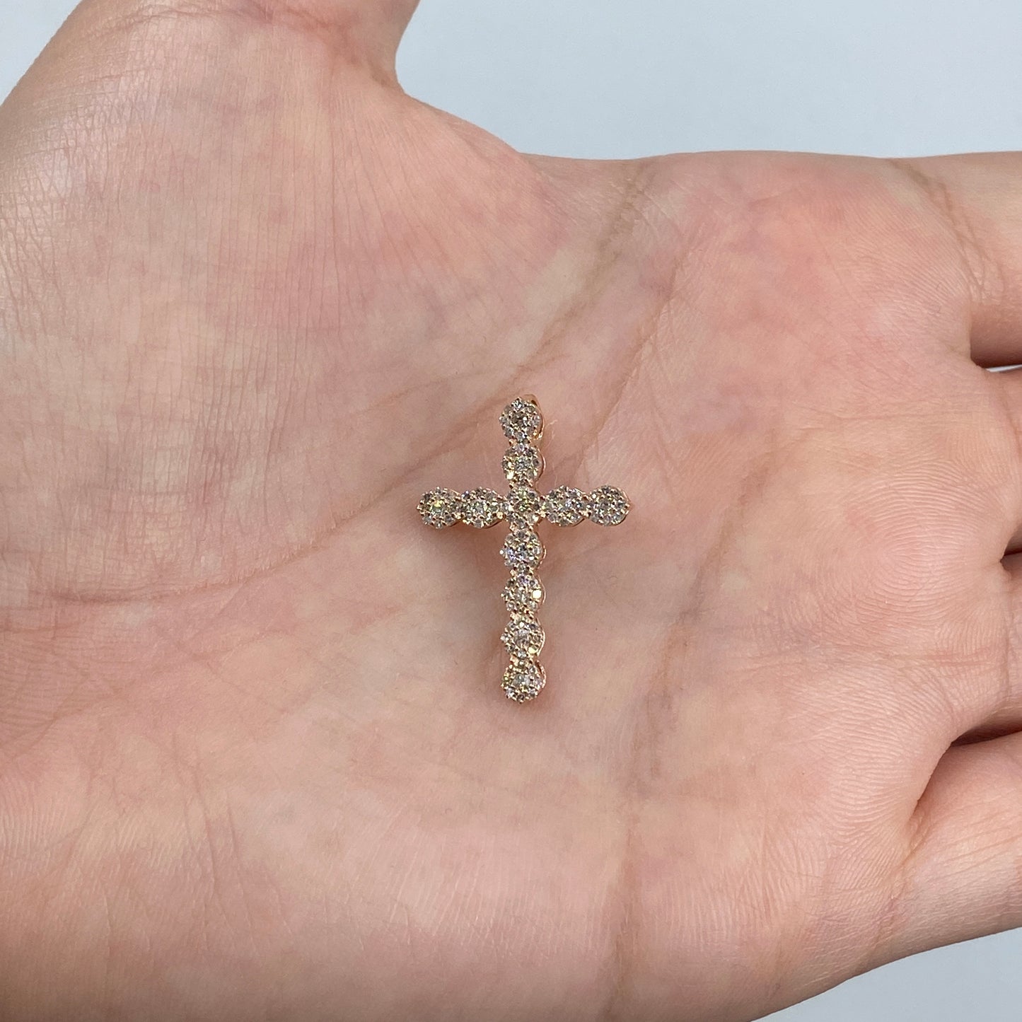 14K Fate Cross Diamond Pendant