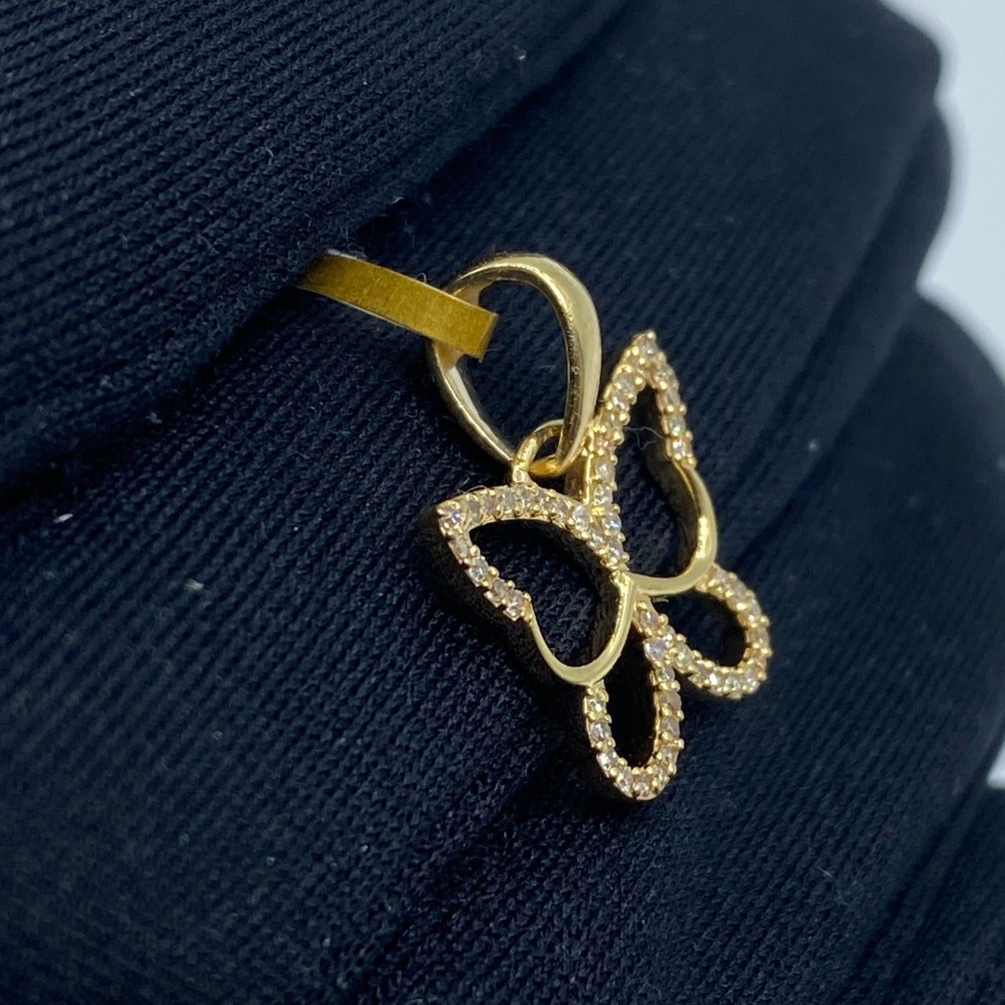 10K Butterfly Outline Pendant