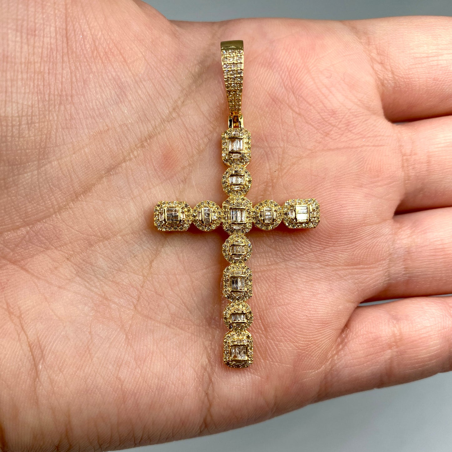 14K Diamond Cross Pendant