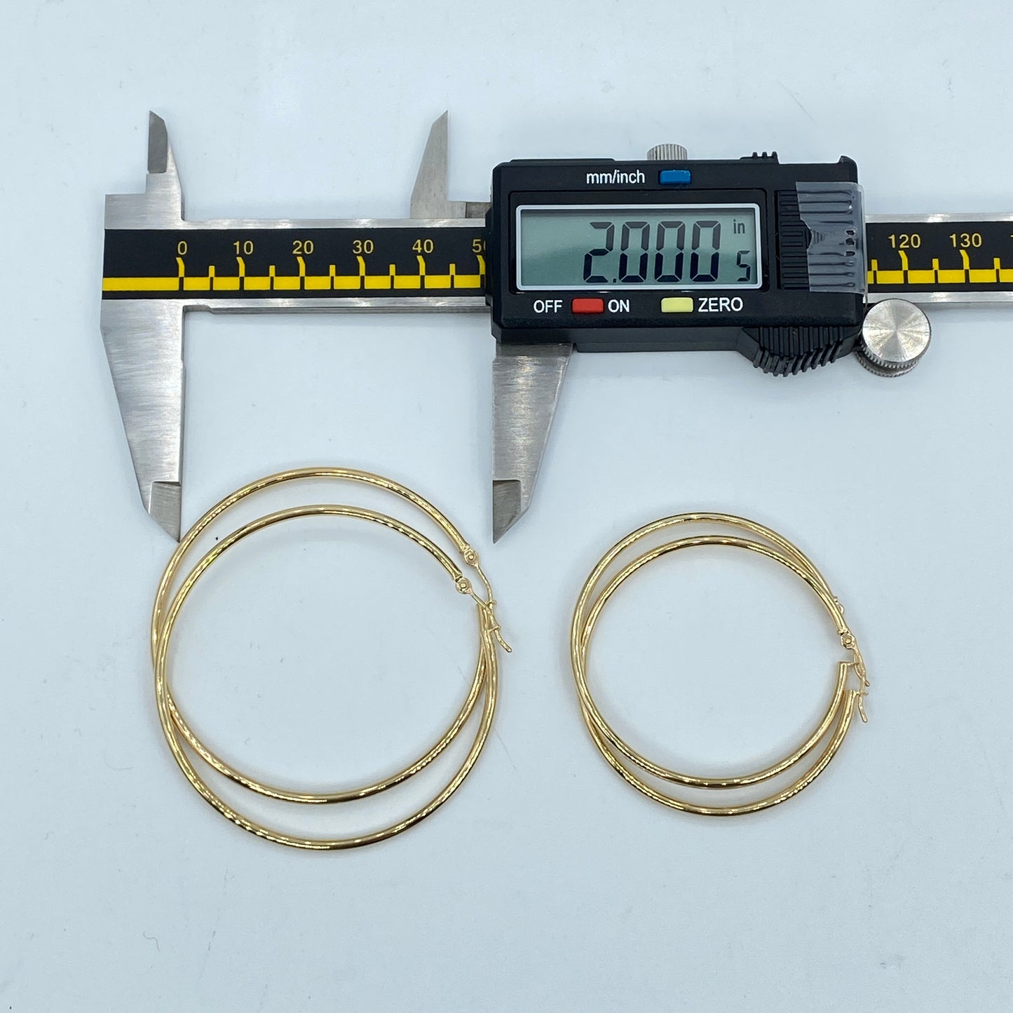 14K 2MM Gold Hoop Earrings