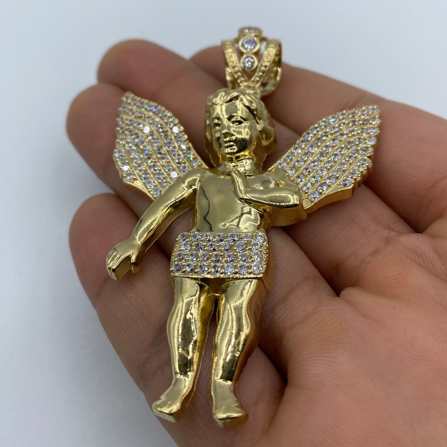 14K Baby Angel Pendant 3.0"