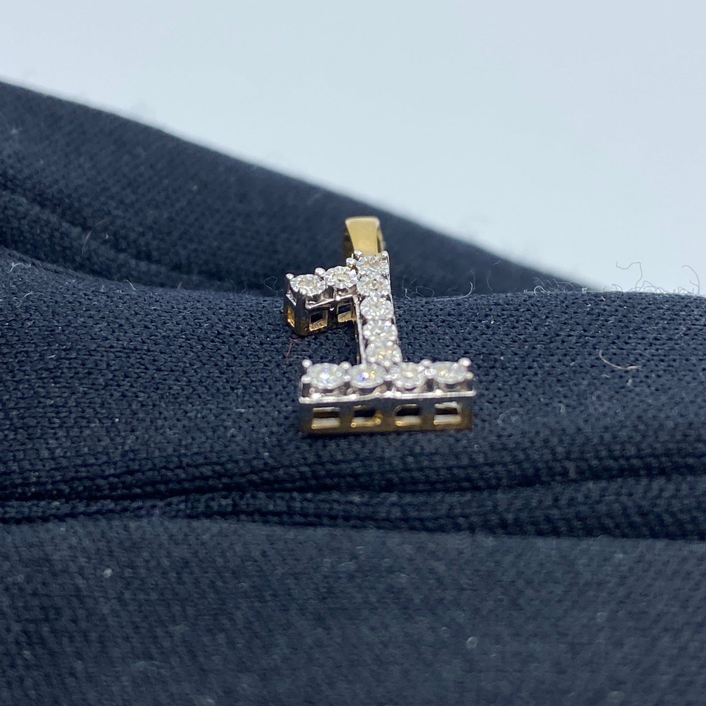 14k Number 1 Diamond Pendant