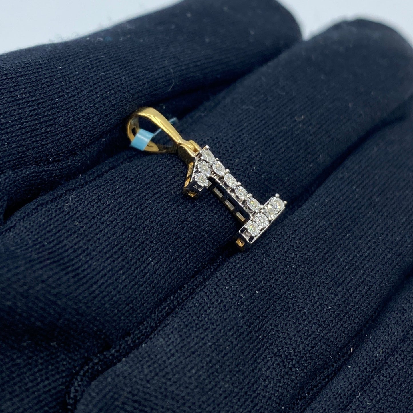 14k Number 1 Diamond Pendant