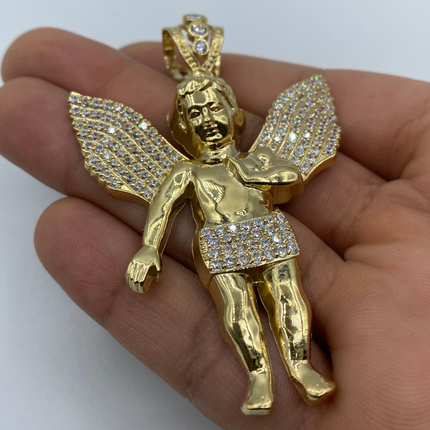 14K Baby Angel Pendant 3.0"