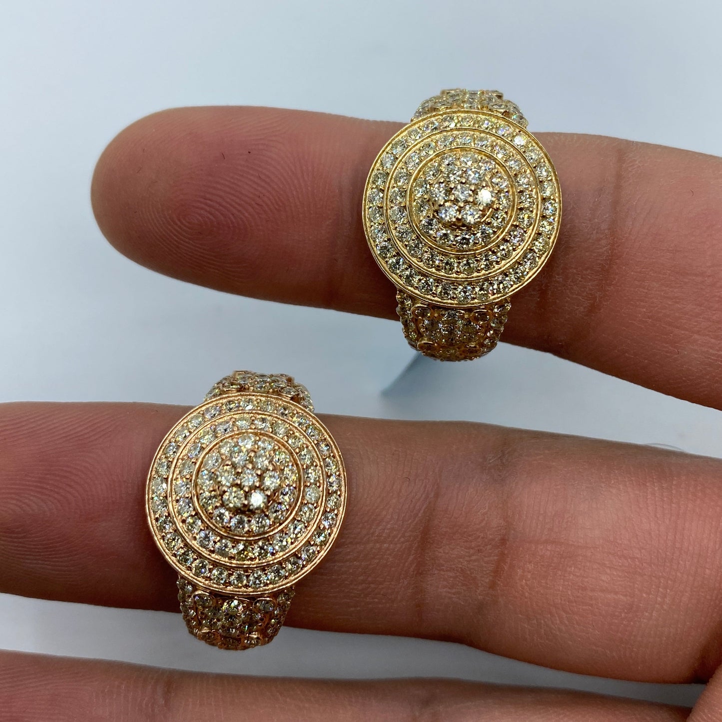 14K Wave Diamond Ring