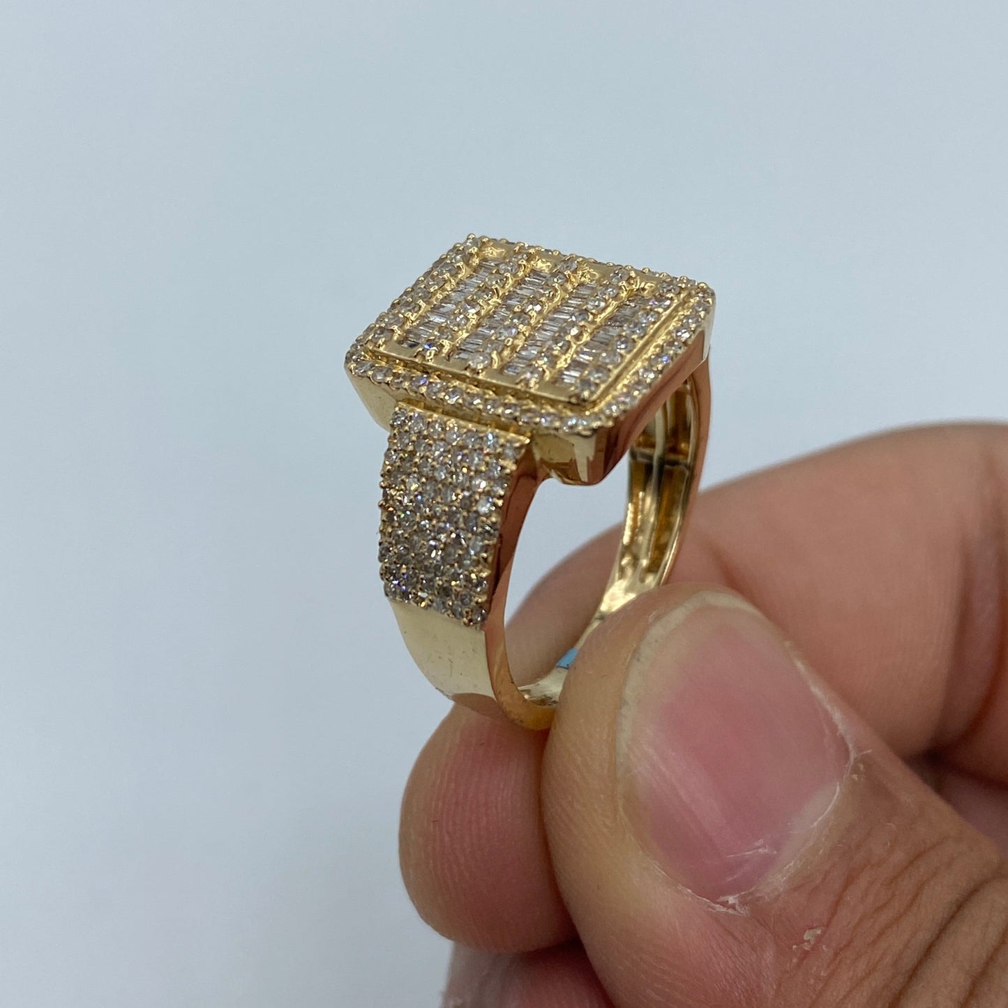 14K Rectangle Baguette Ring 1.9ct