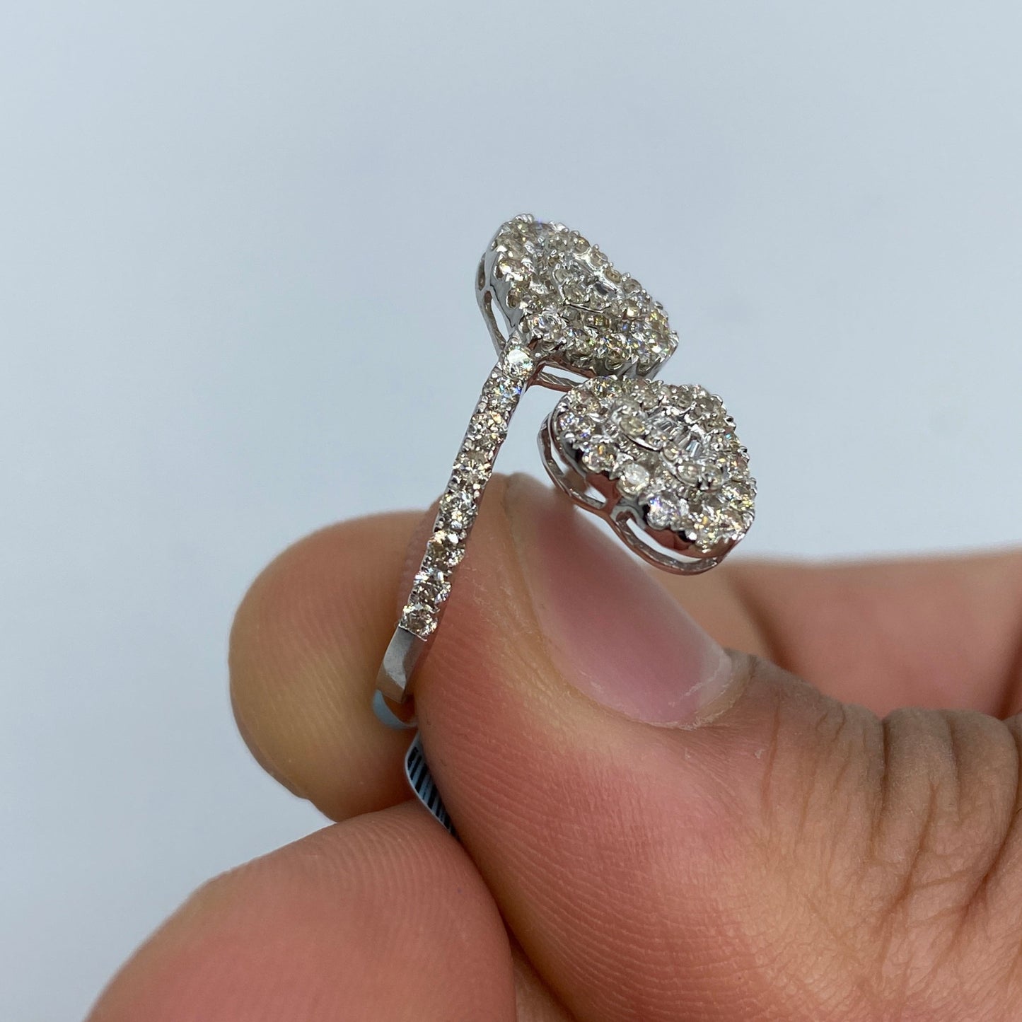 14K Heart Bangle Diamond Engagement Ring