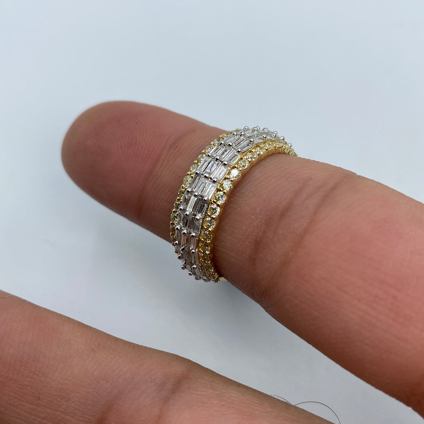 14K Triple Threat Diamond Baguette Ring