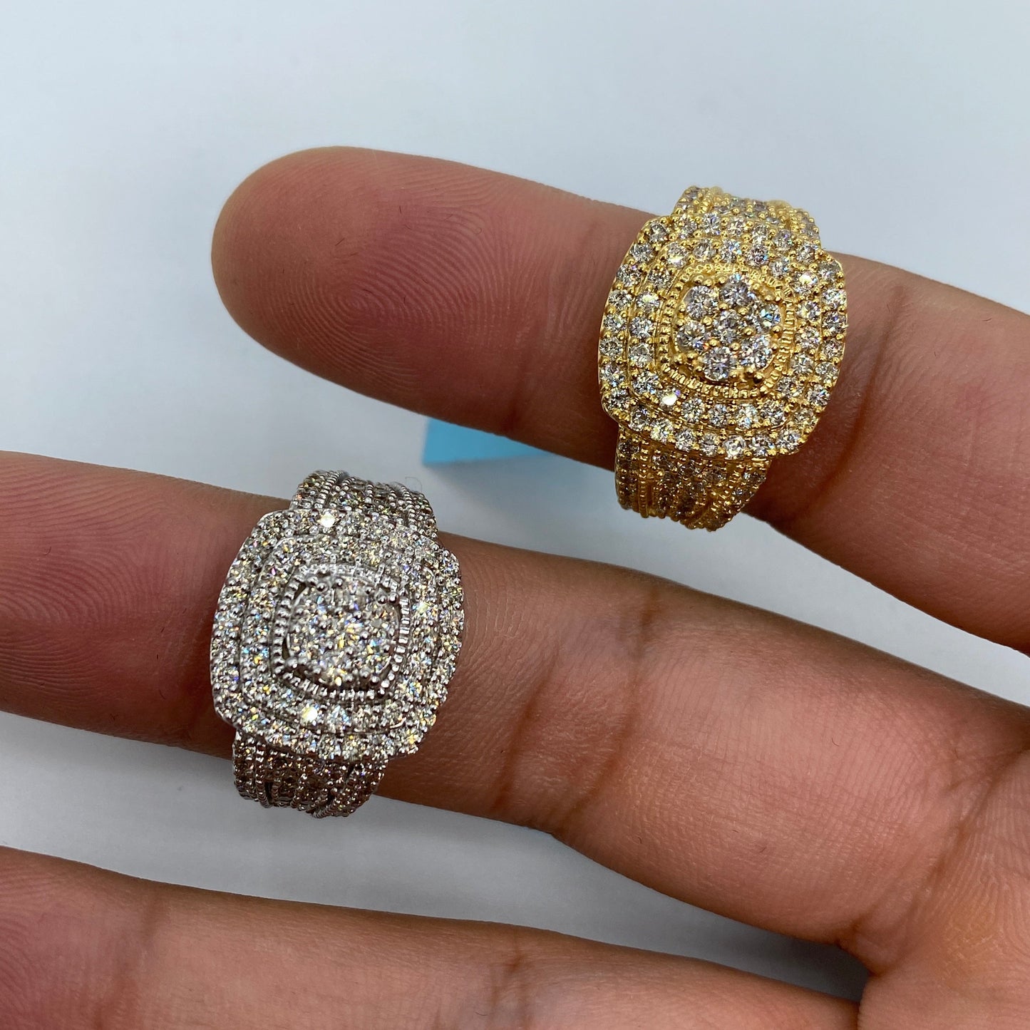 14K Square Barcelona Diamond Ring