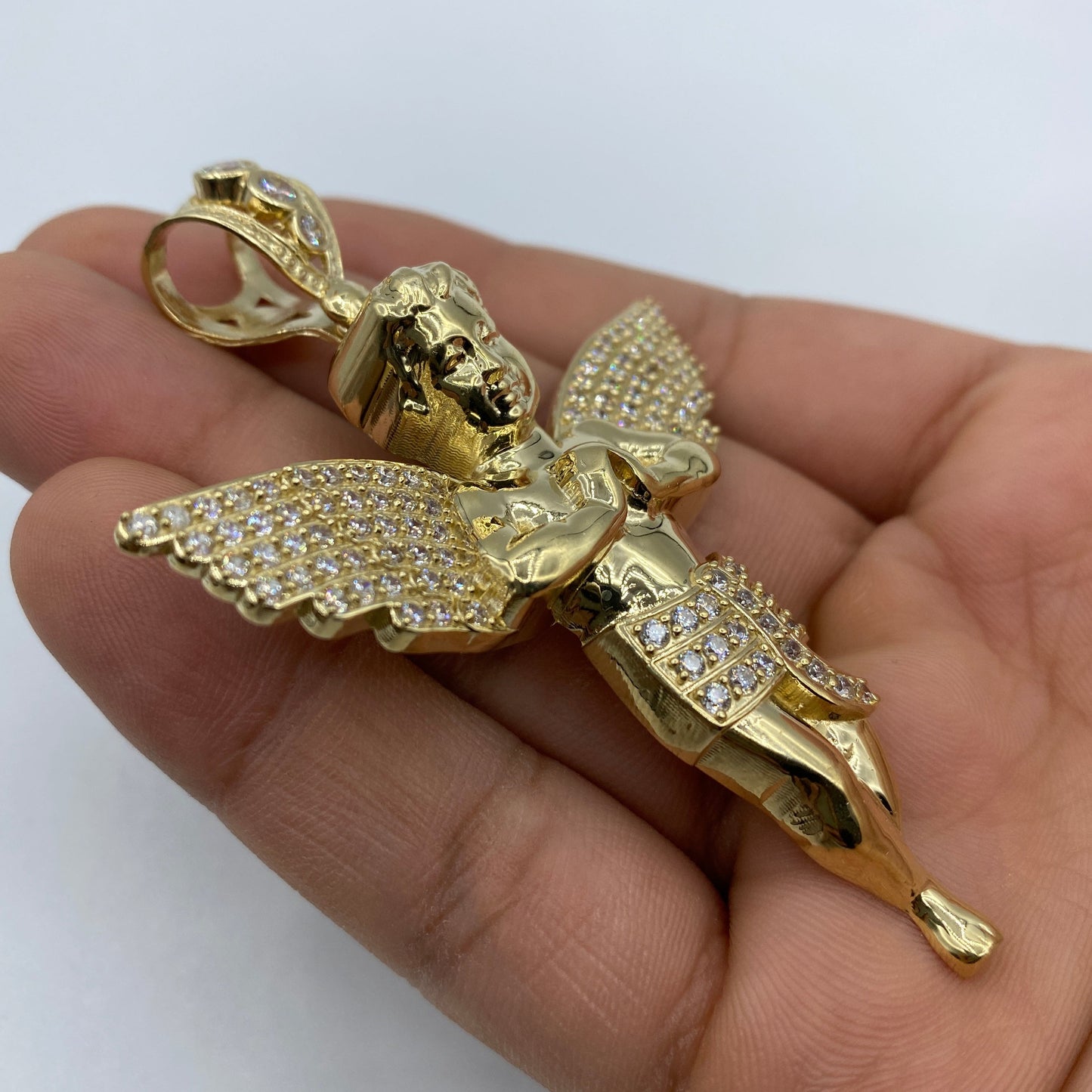 14K Baby Angel Pendant 3.0"
