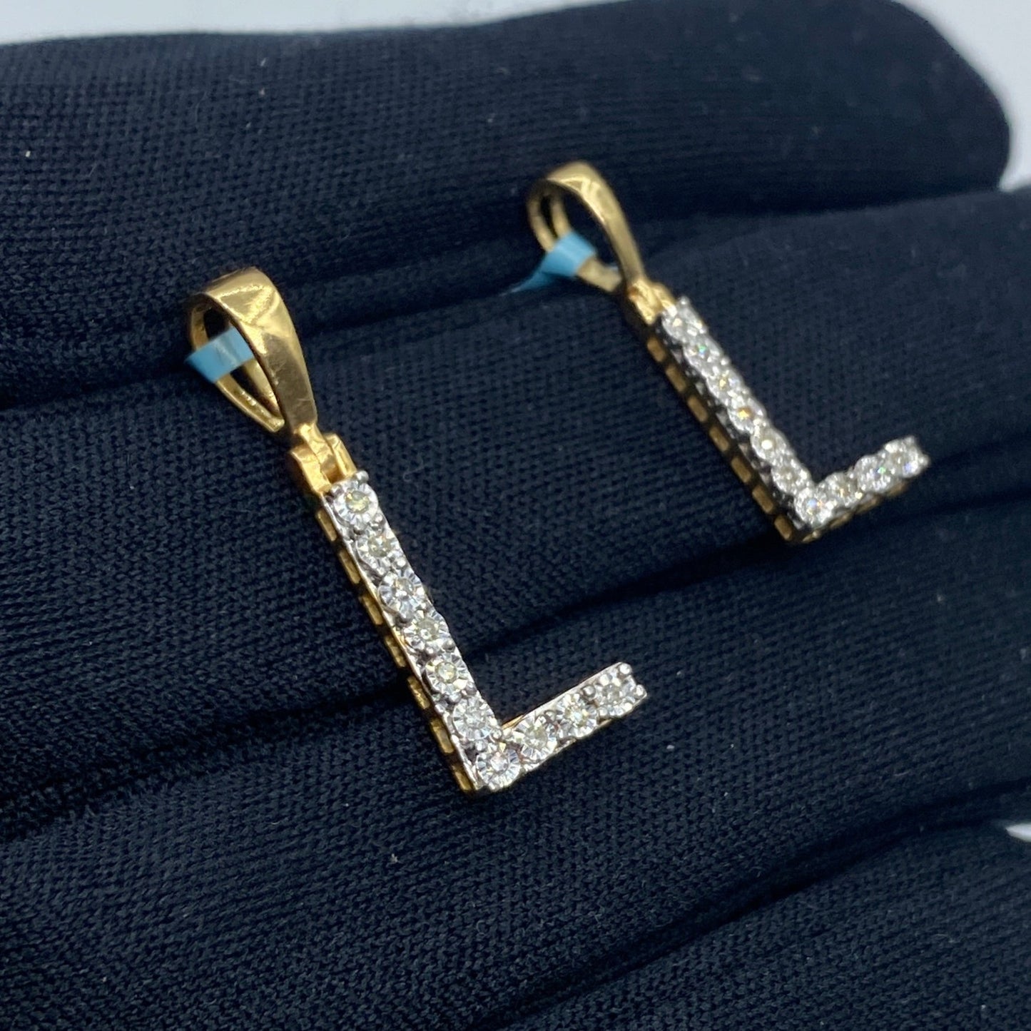 14k Single Stone Initial L Pendant