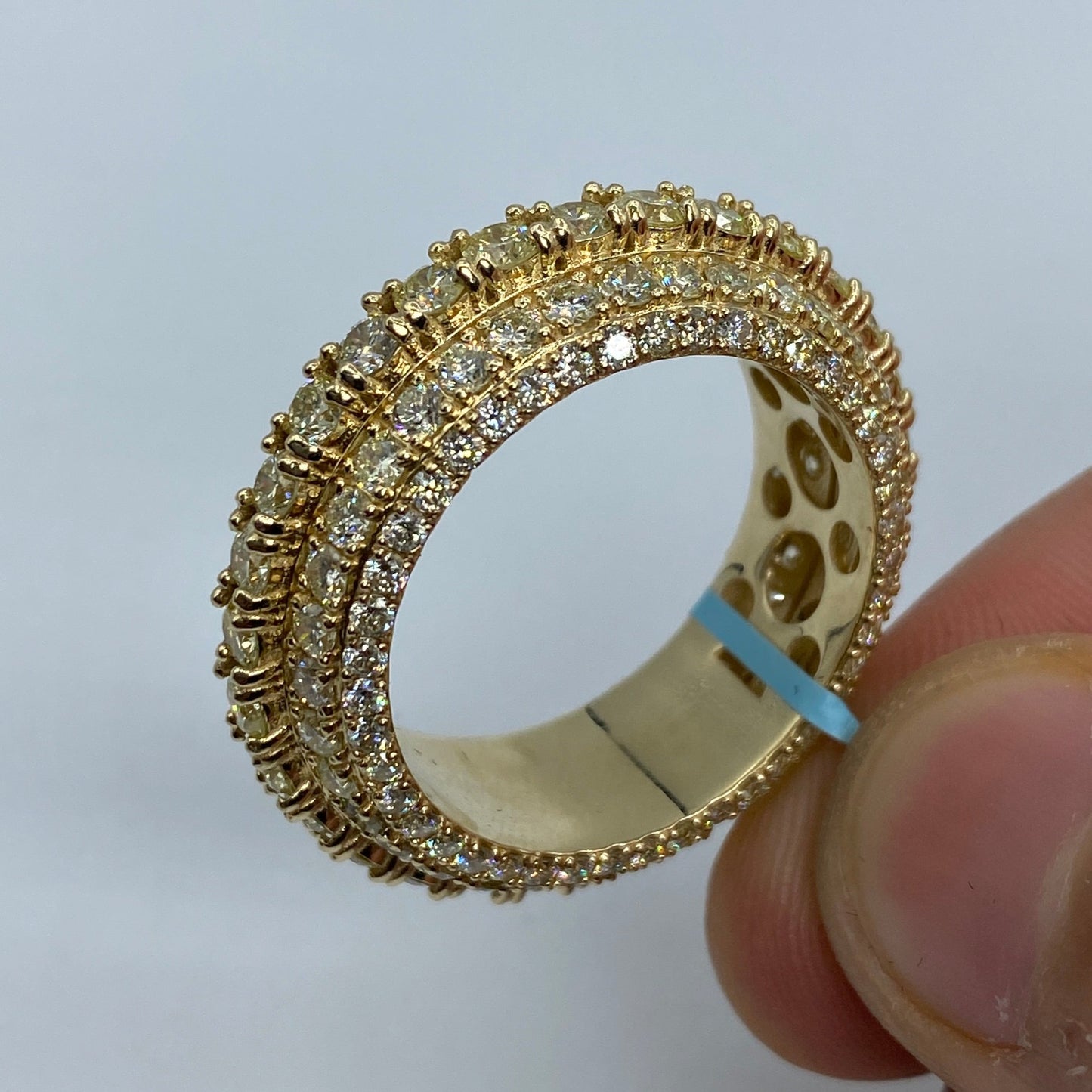 14K California Eternity Diamond Ring 9.9ct