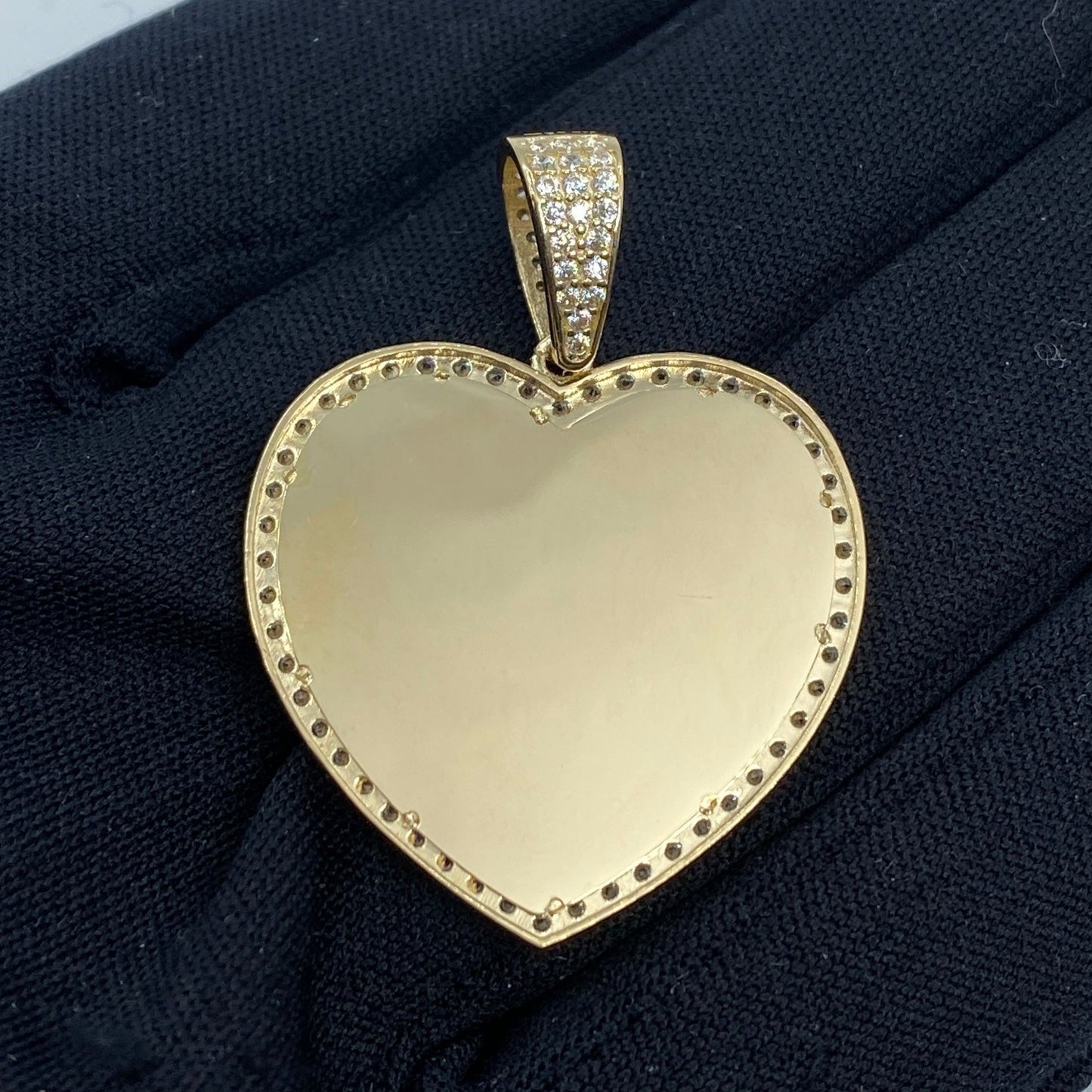 14K Heart Picture Photo Pendant