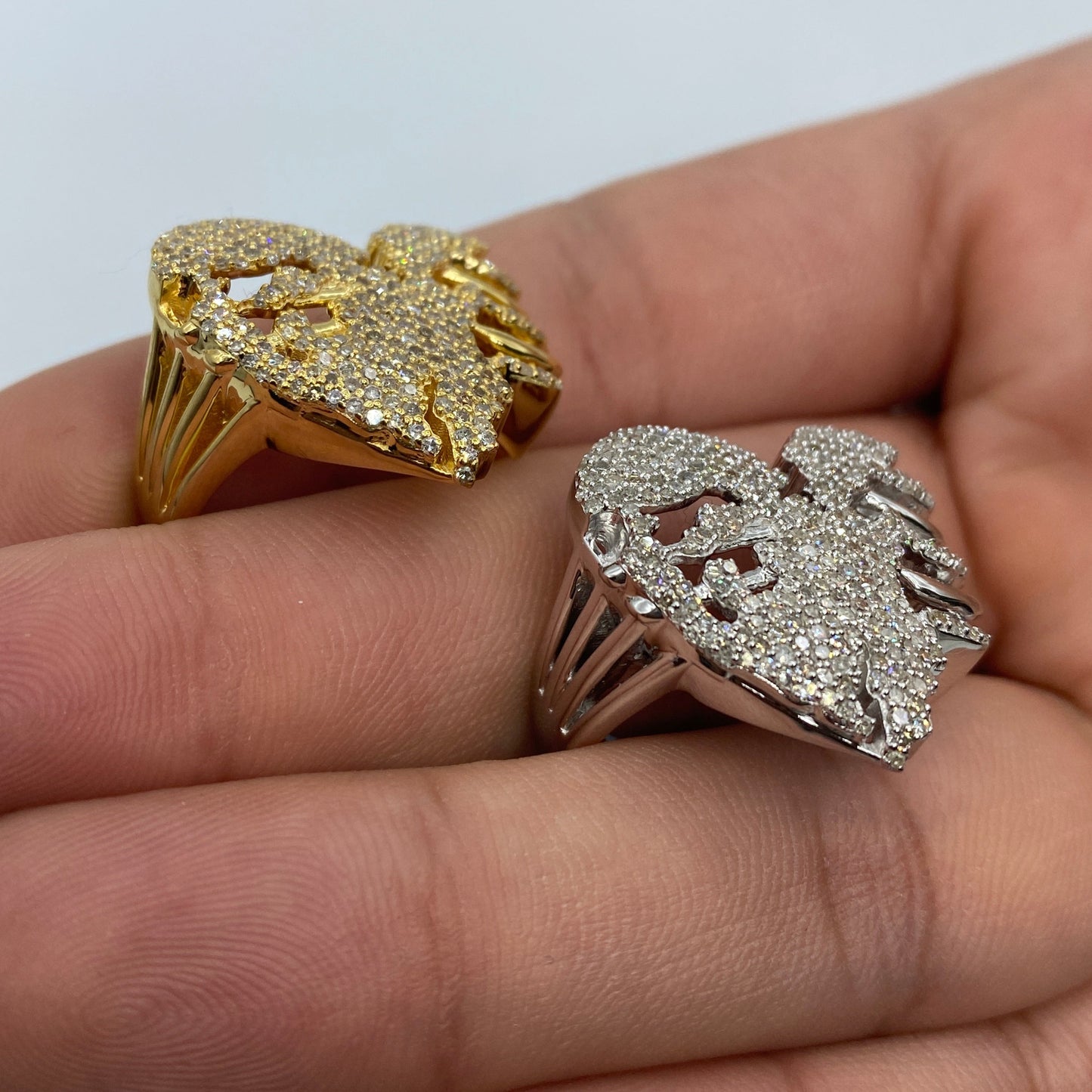 14K Zombie Heart Diamond Ring