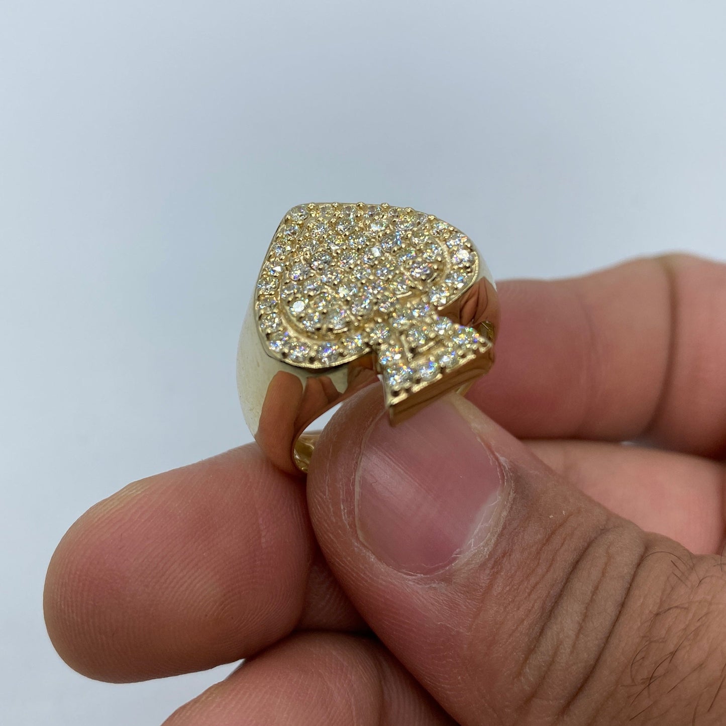 10K Lucky Spade Diamond Ring