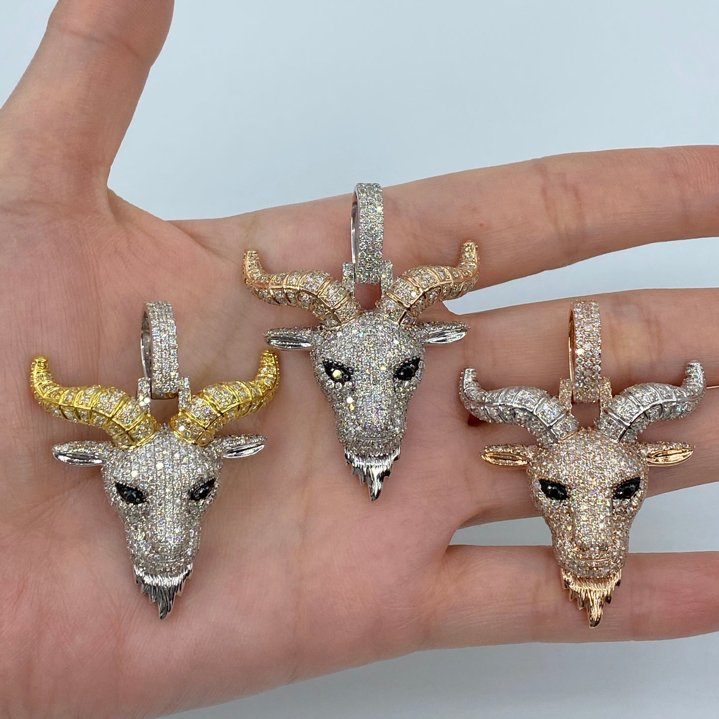 10K GOAT Diamond Pendant