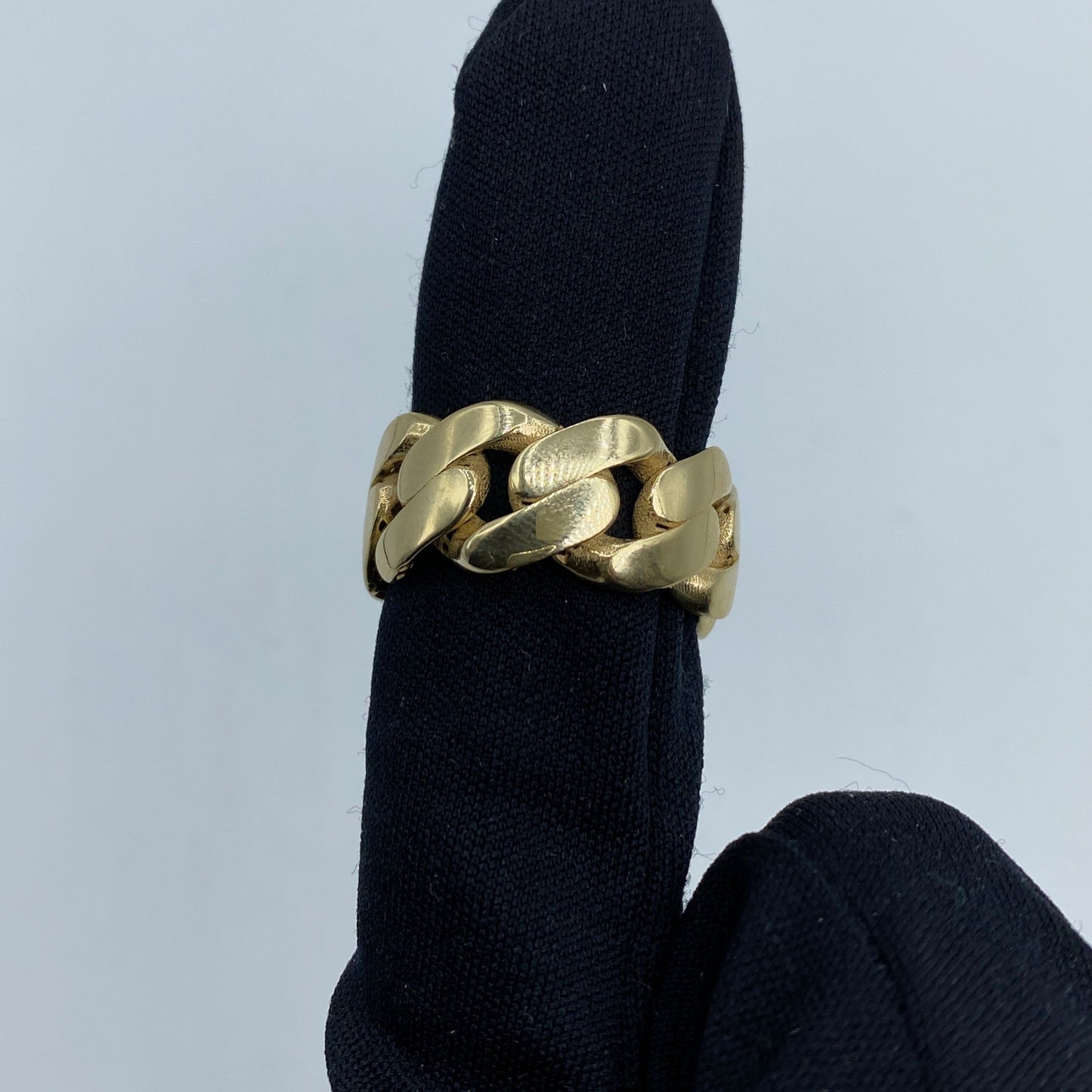 14K Gold 11MM Cuban Link Ring