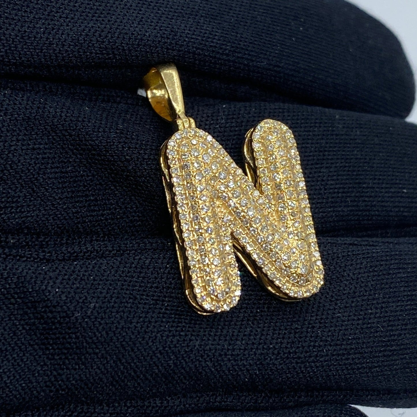 Initial N Bubble Pendant
