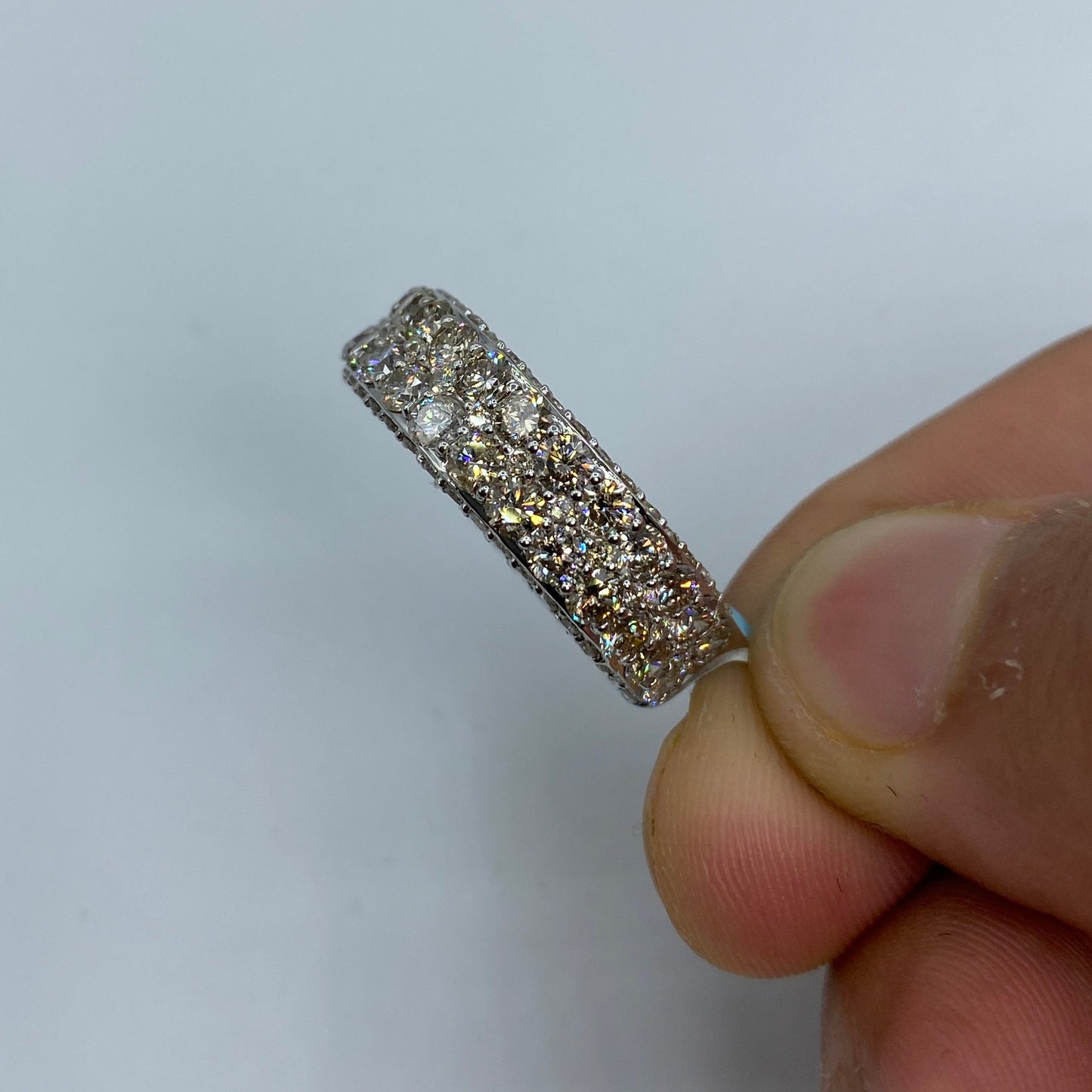14K Diamond All Around Ring Band