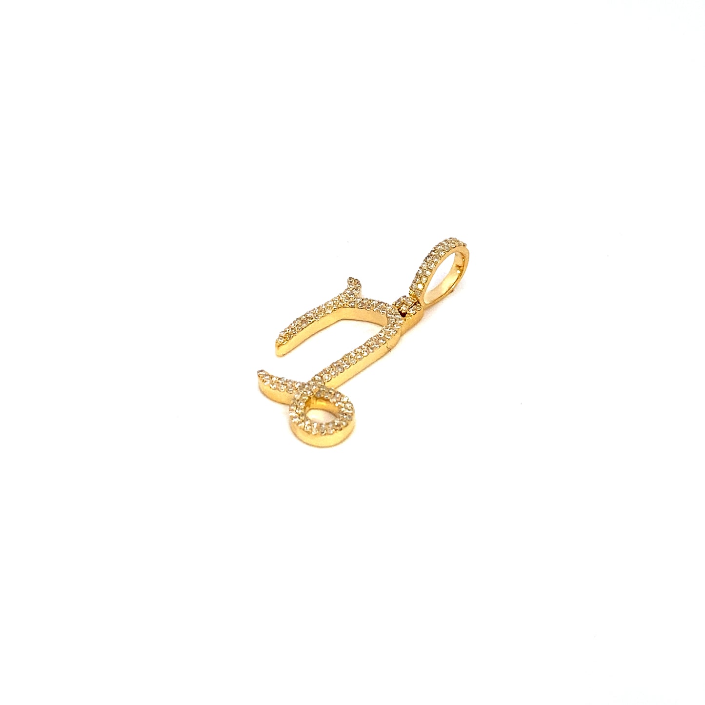 10K Capricorn Sign Diamond Pendant