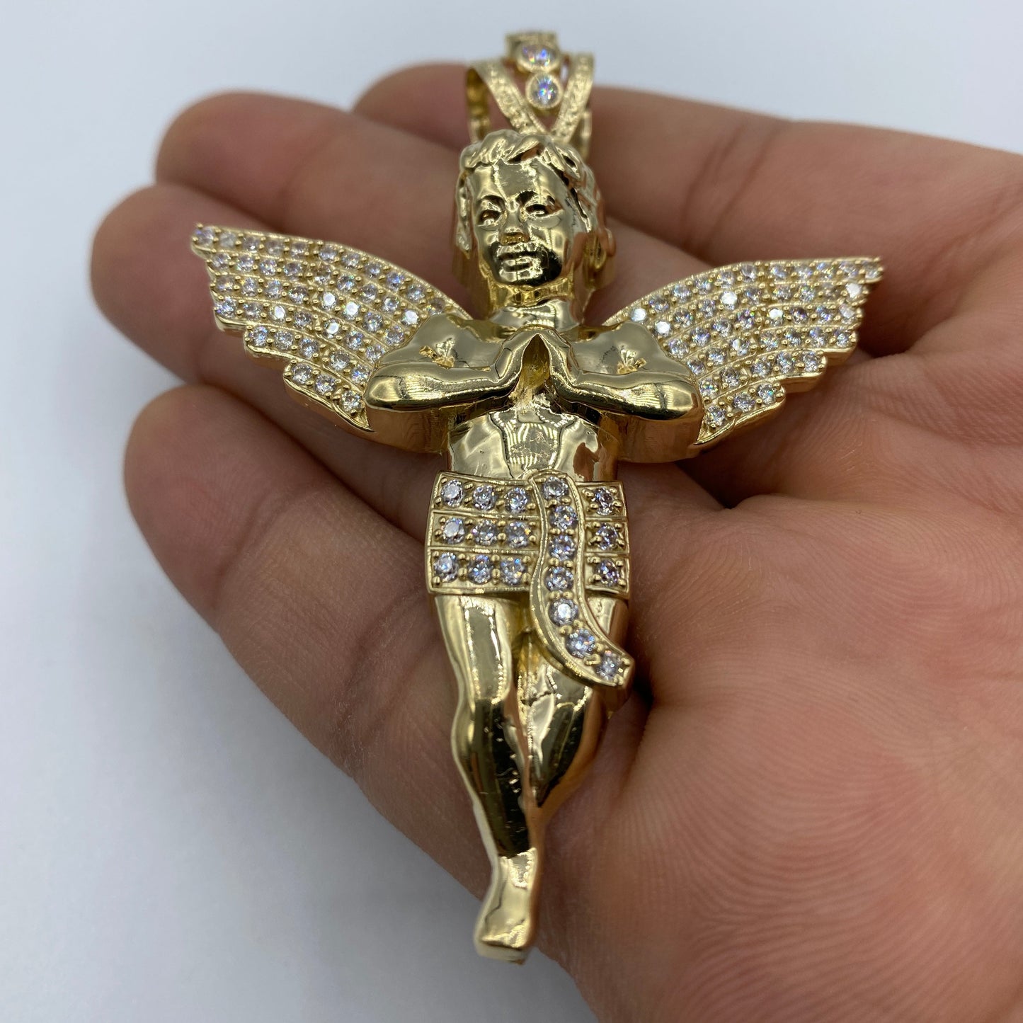 14K Baby Angel Pendant 3.0"