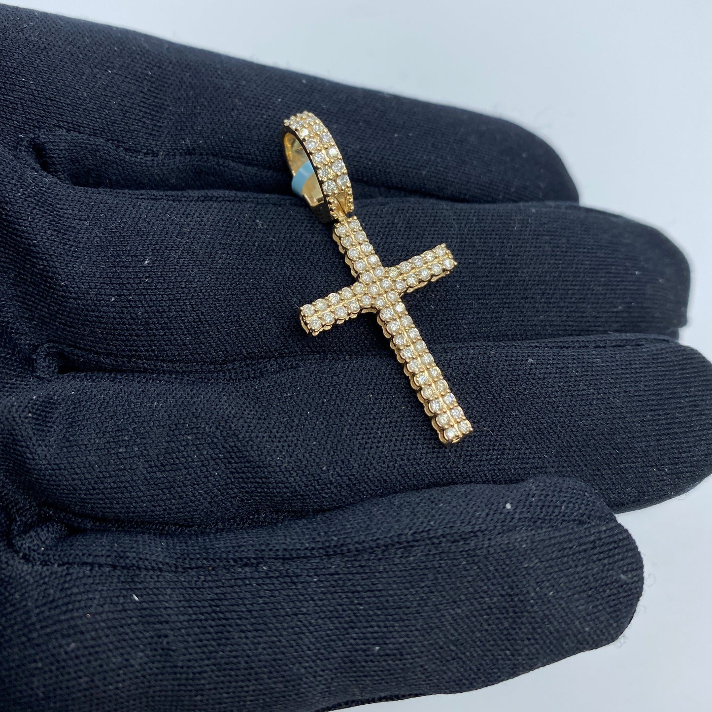 14K Traditional Cross Diamond Pendant