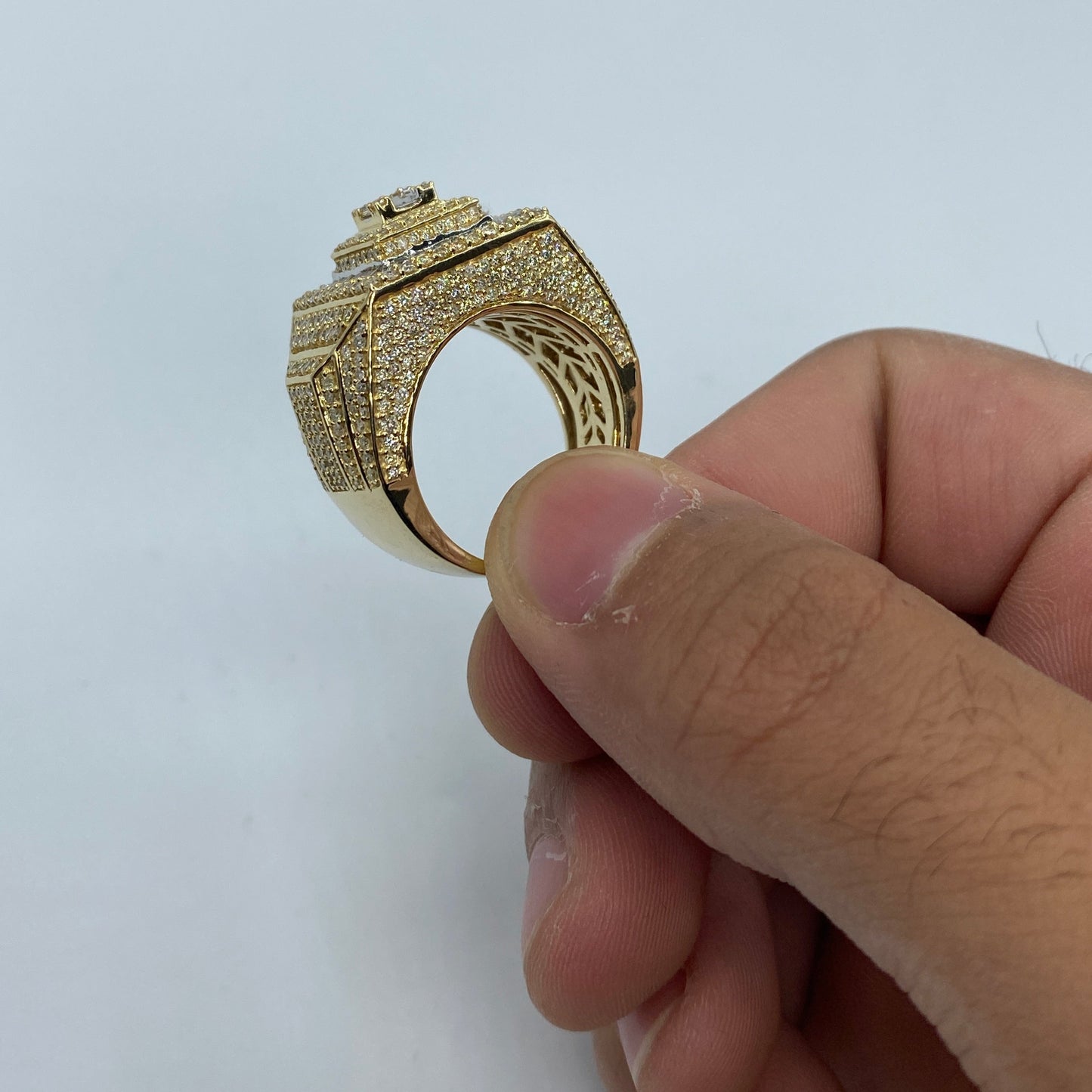 14K Diamond Baguette Power Ring