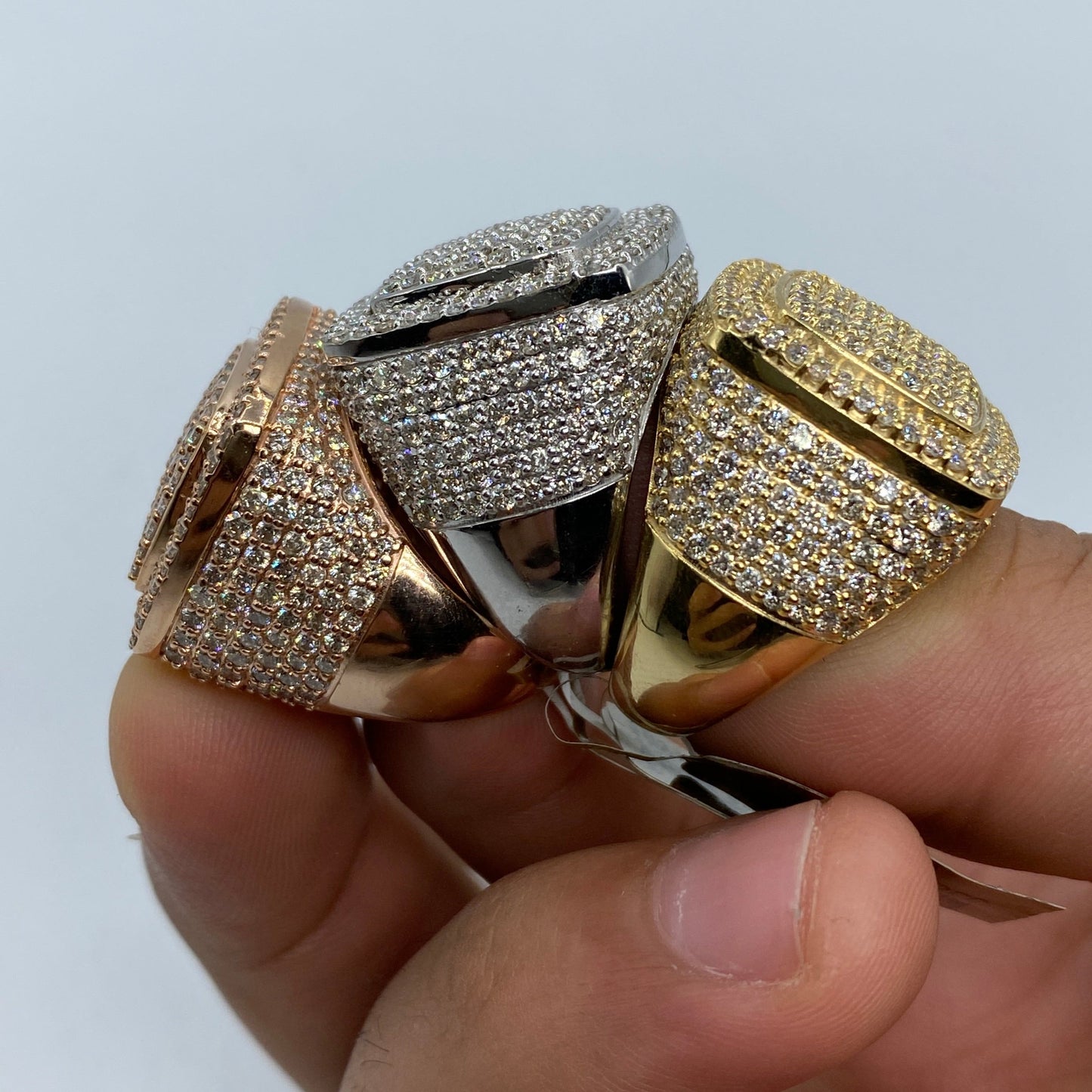 10K Jumbo Square Diamond Ring